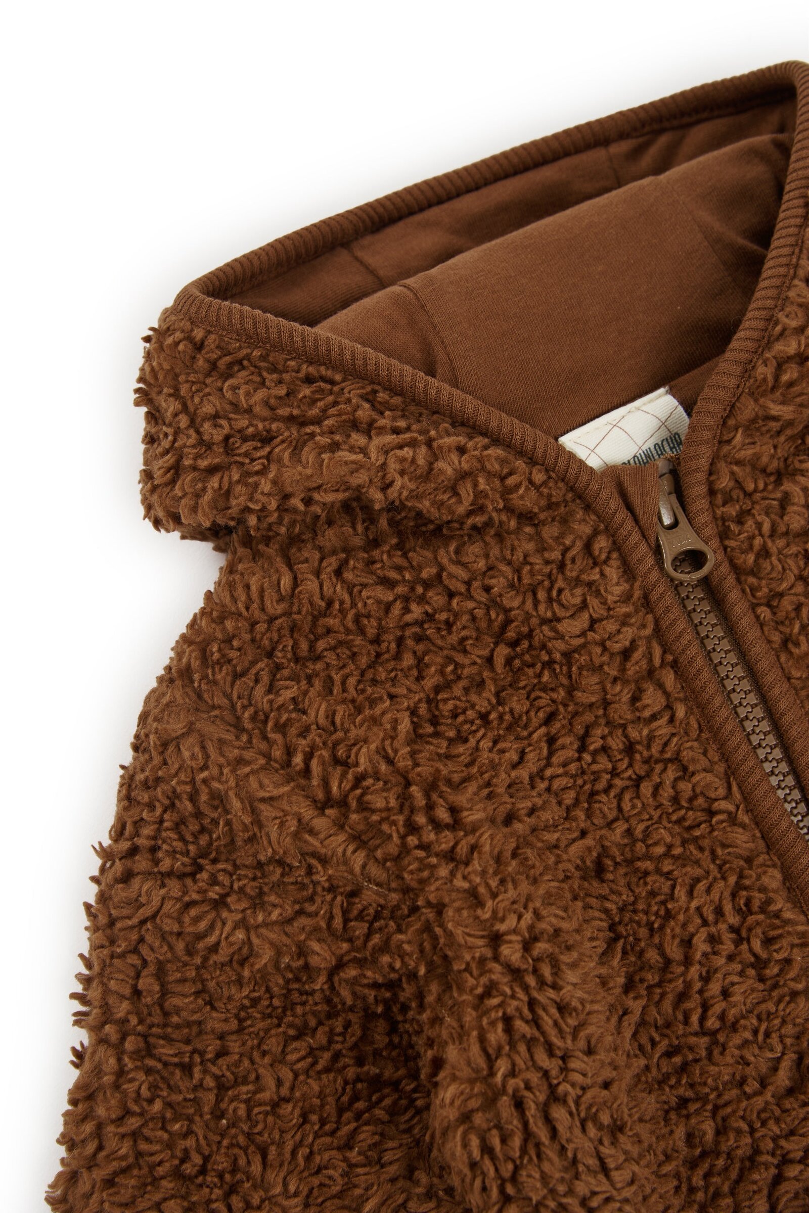 Organic Baby sherpa Jacket in Brown - Imagen 3