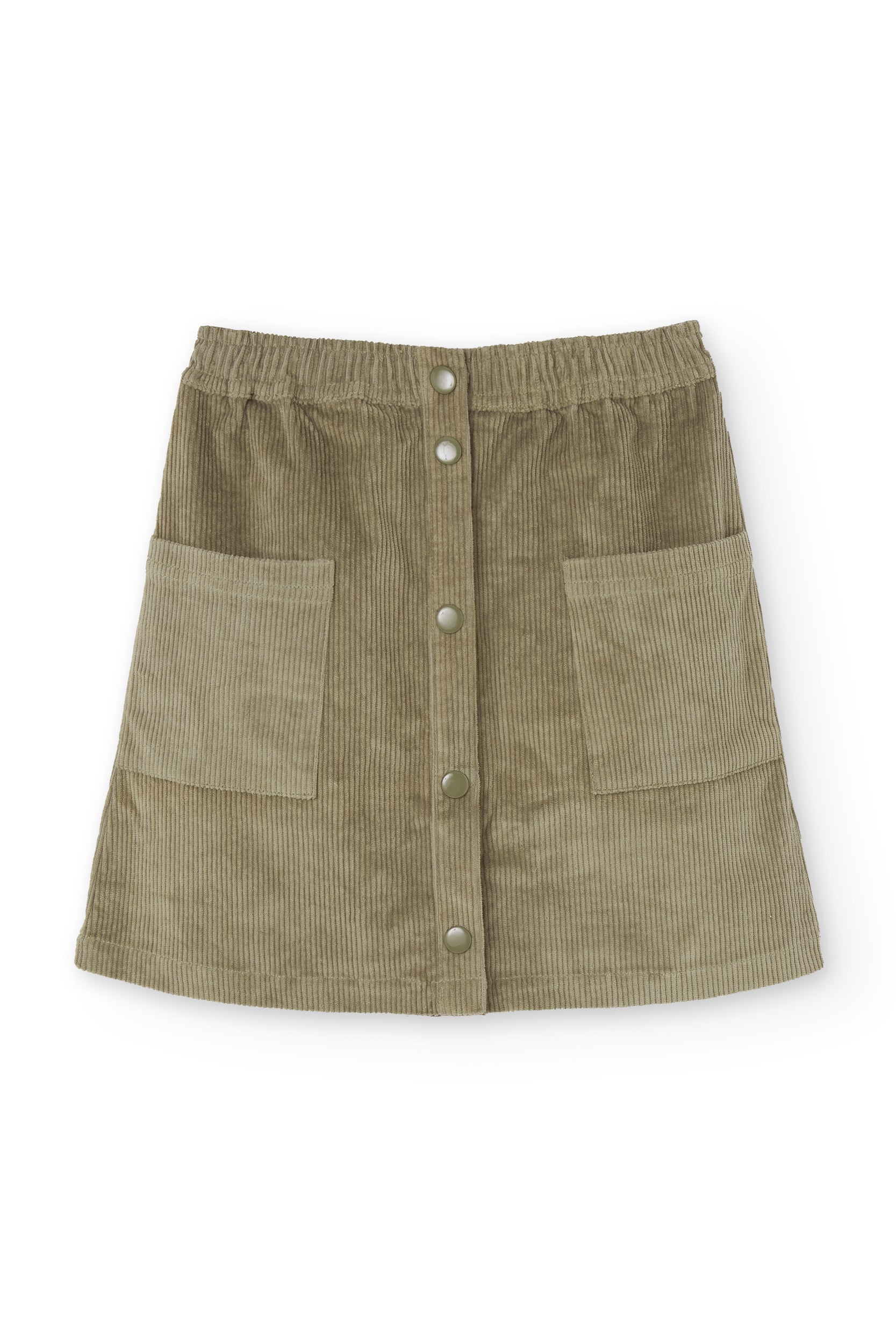 Organic corduroy girl skirt in Green