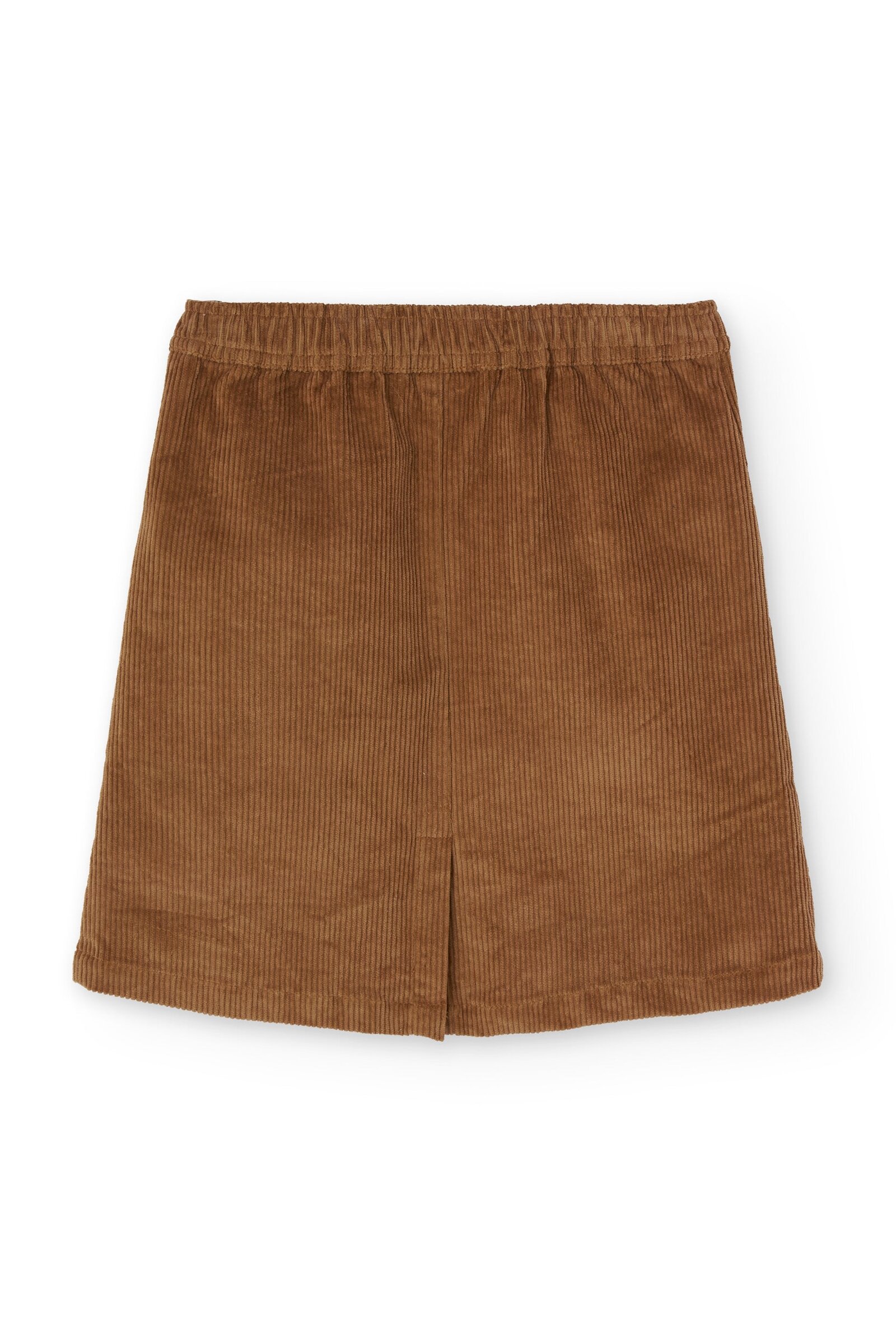 Organic corduroy girl skirt in Terracota