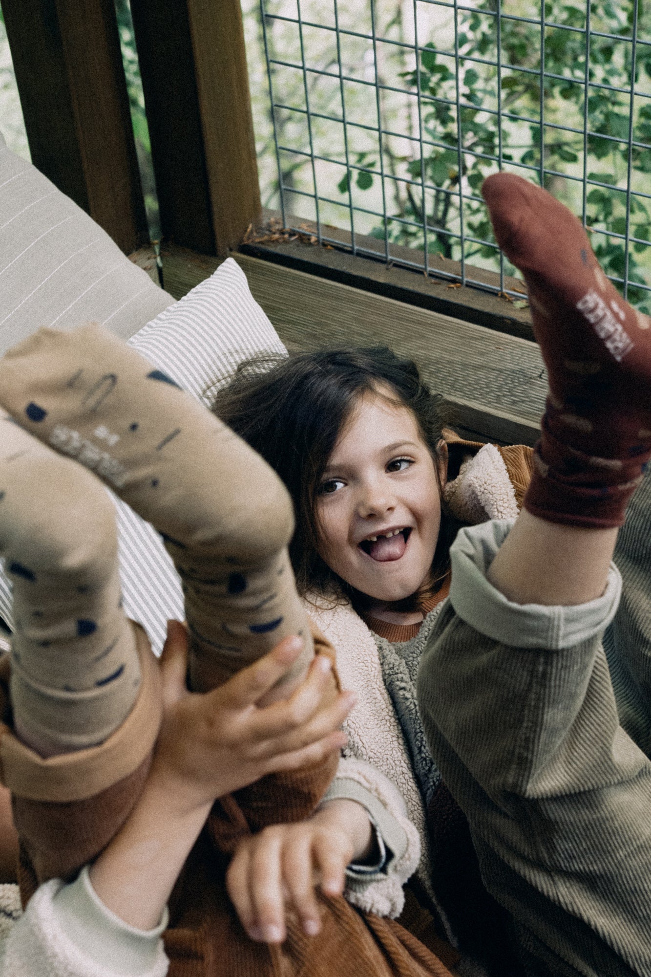 Organic corduroy kids pants Terracota - Imagen 8