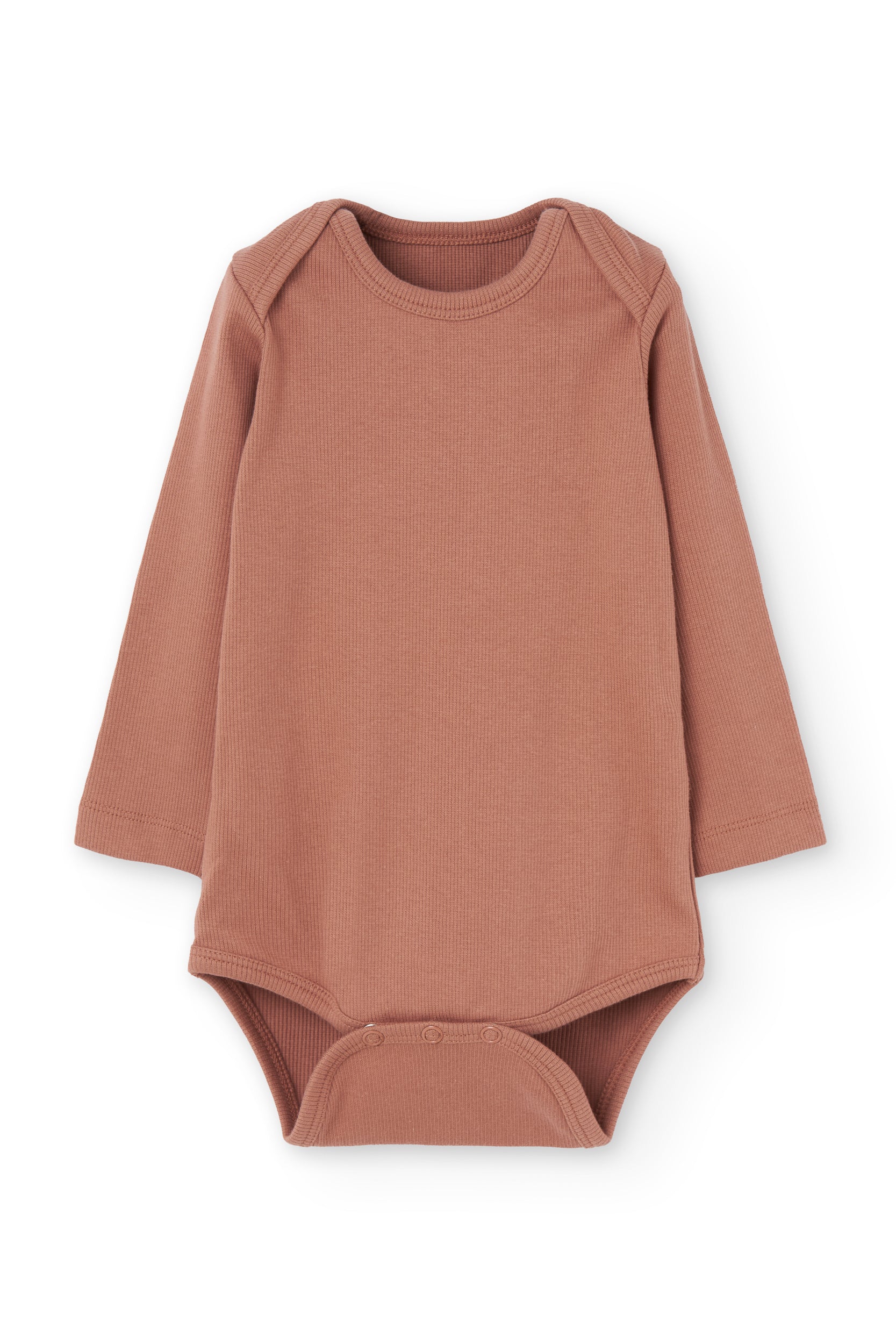 Organic cotton ribbed baby body in Pink