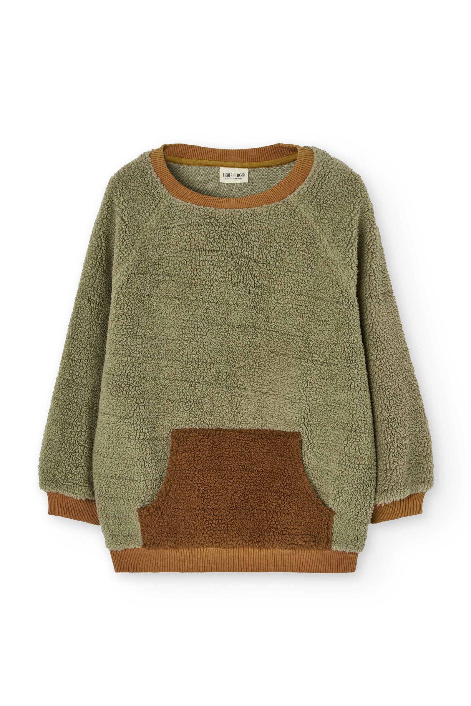 Organic cotton sherpa sweatshirt Green