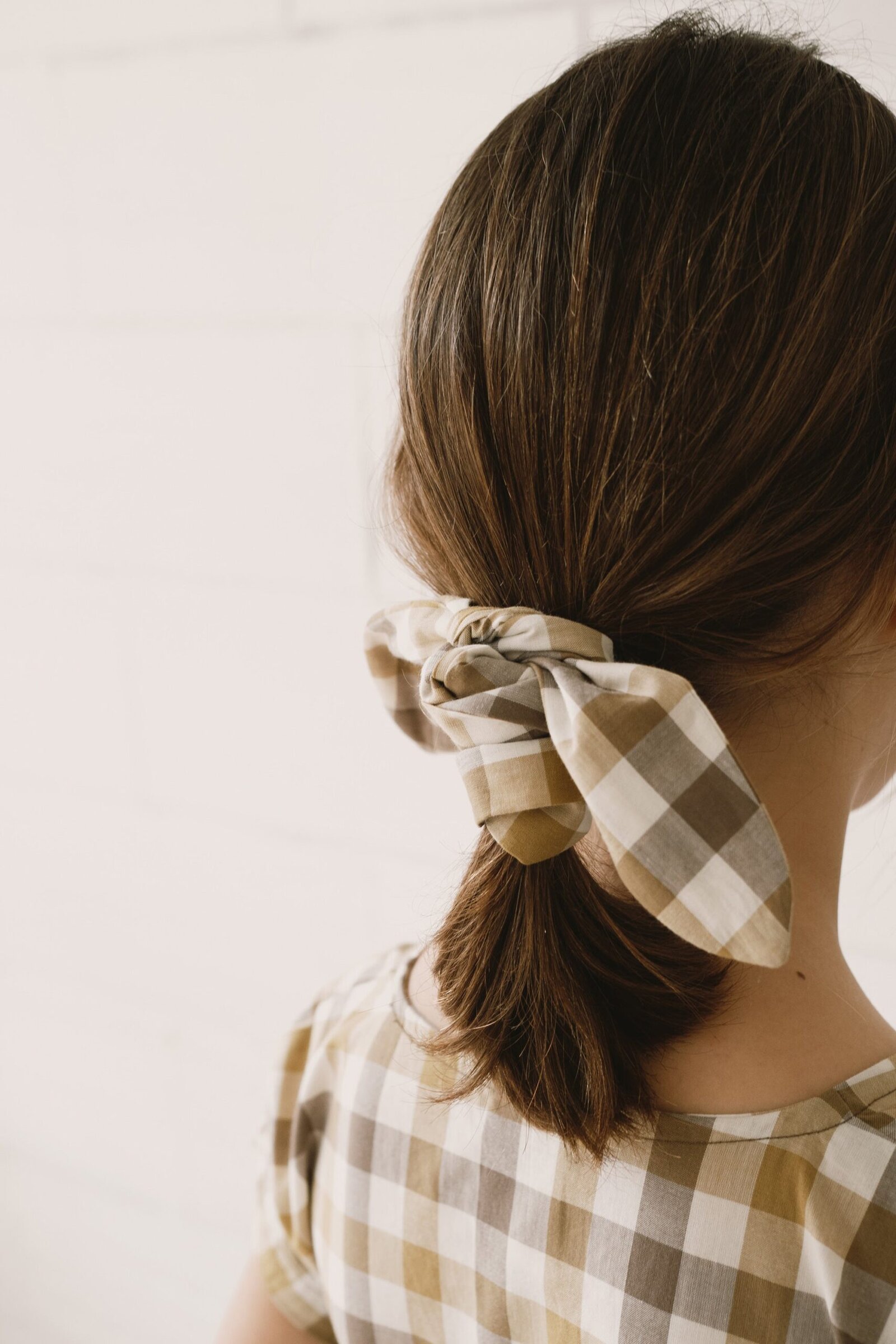 Organic cotton vichy headband