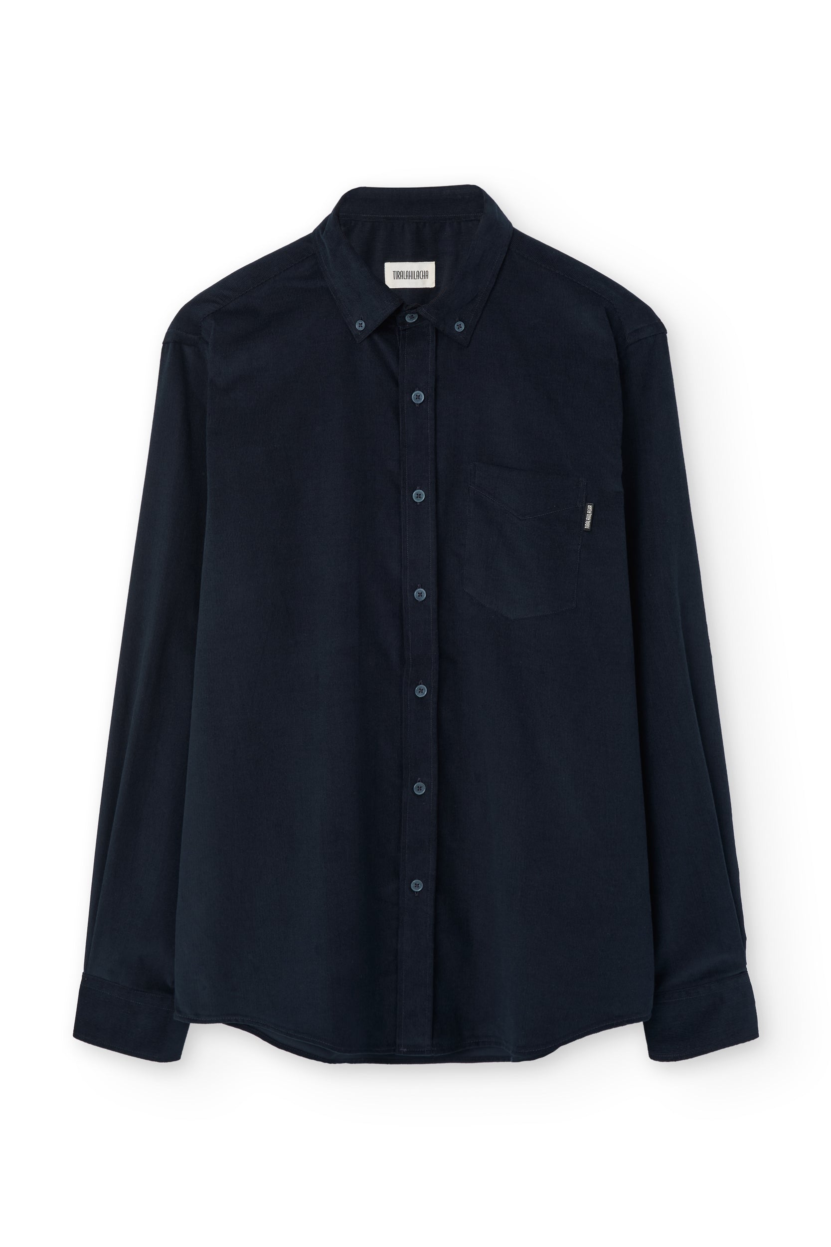 Organic Fine Wale Corduroy Shirt In Dark Blue