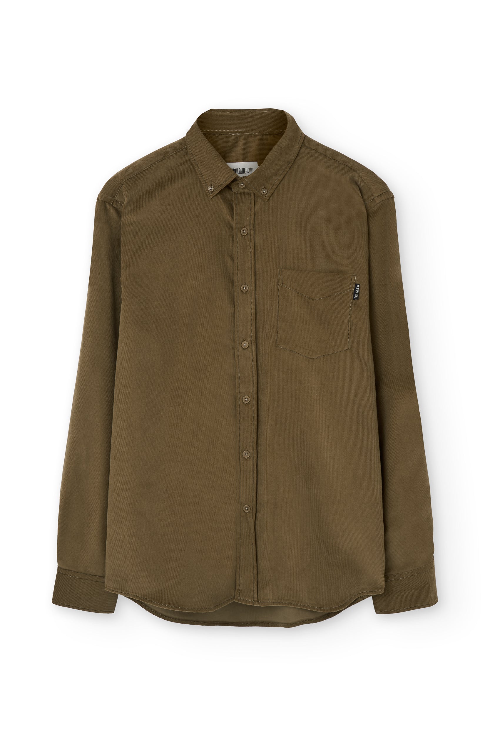 Organic Fine Wale Corduroy Shirt In Brown