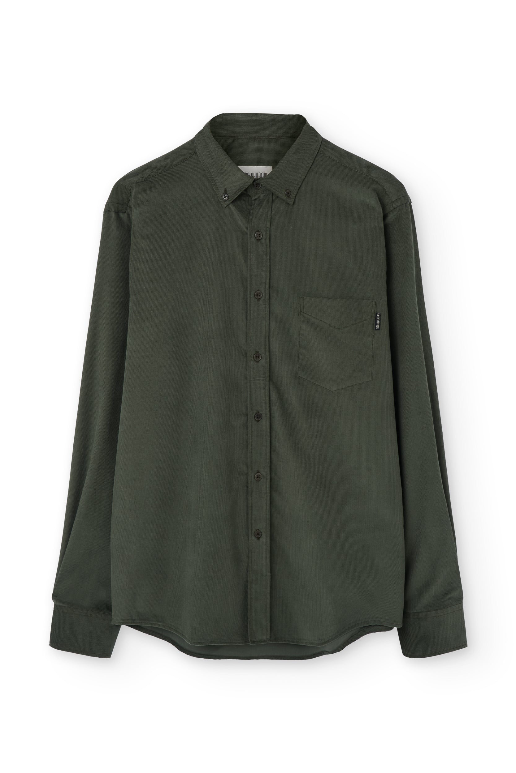 Organic Fine Wale Corduroy Shirt In Green