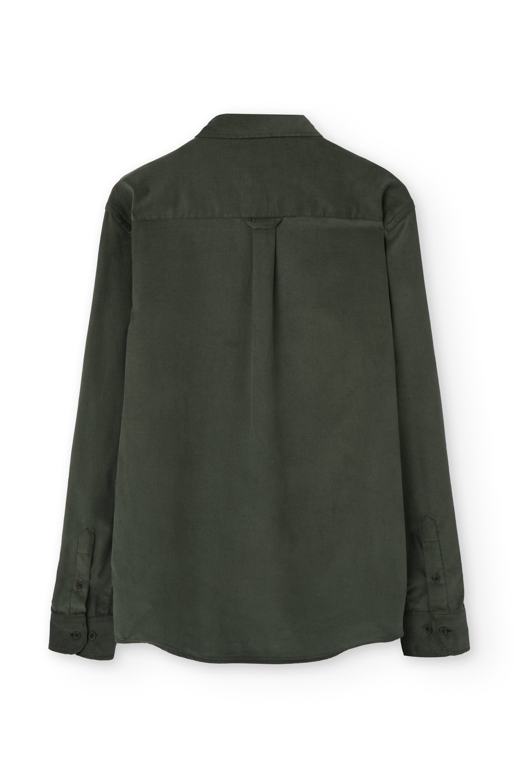 Organic Fine Wale Corduroy Shirt In Green - Imagen 2