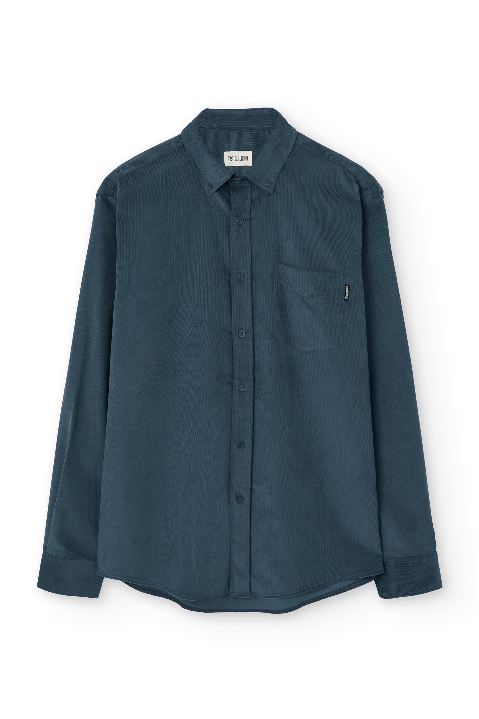 Organic Fine Wale Corduroy Unisex Shirt In Light blue