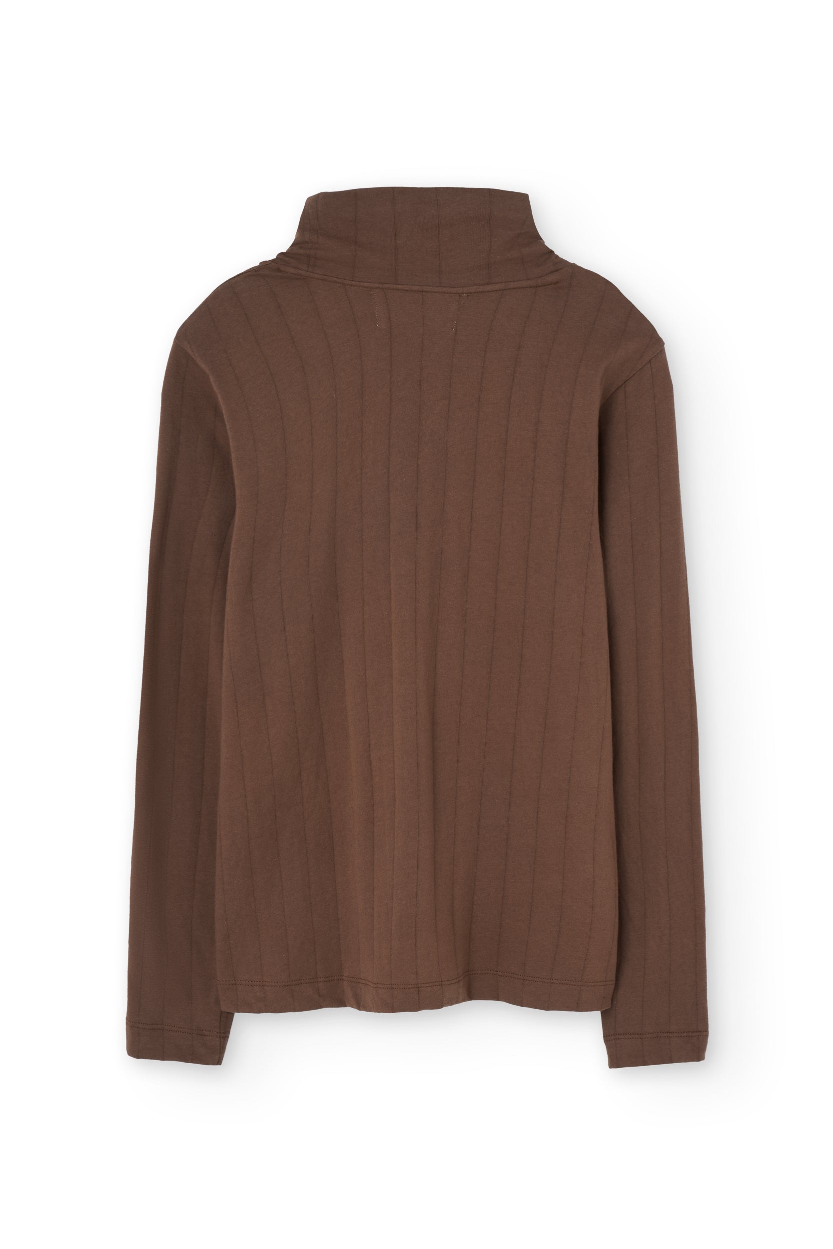 Organic high neck jersey top in Brown - Imagen 2