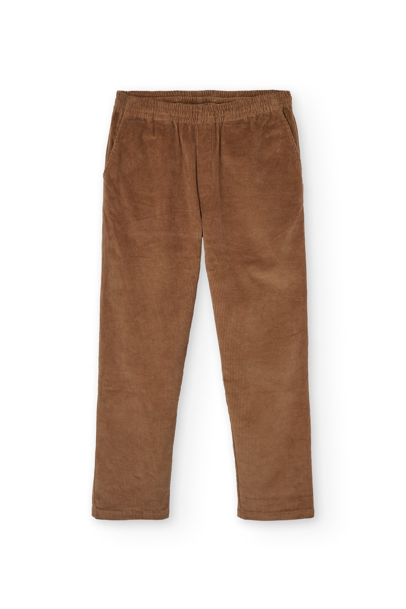 Organic oversized corduroy pants in Terracotta
