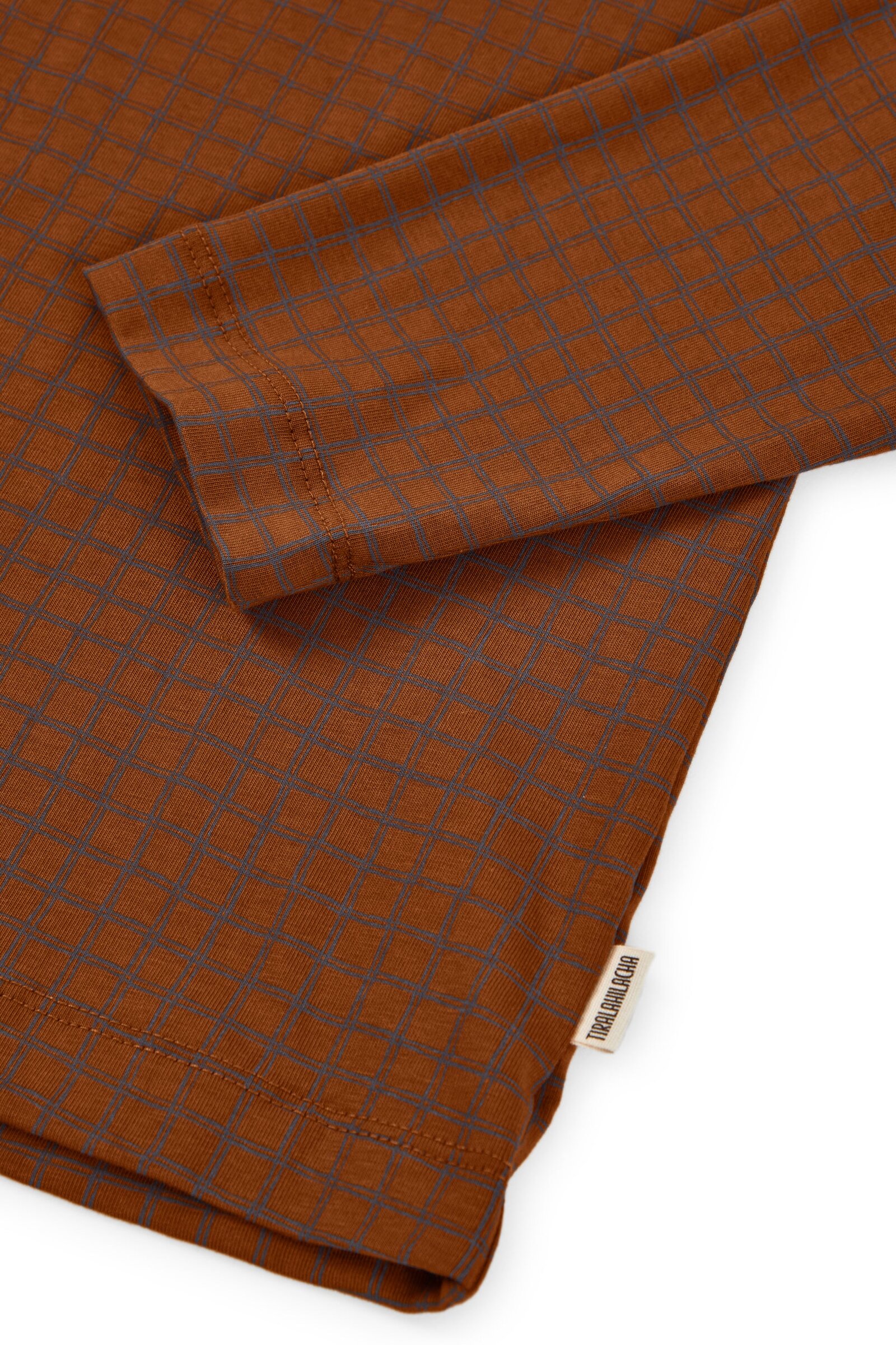 Organic high neck jersey top in Brown - Imagen 8