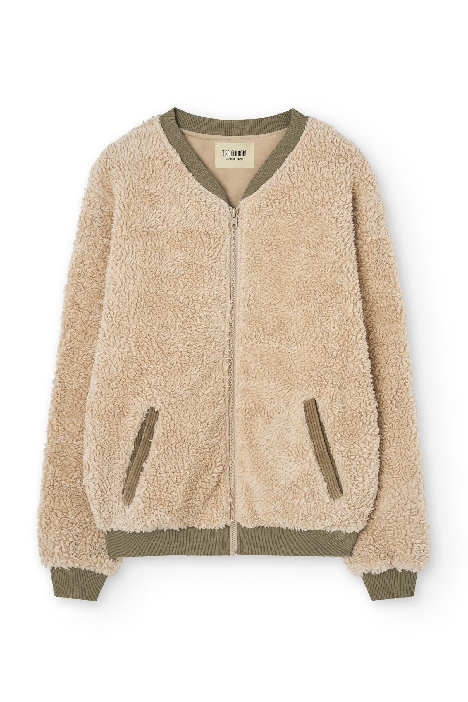 Organic Sherpa Jacket In Ecru Color
