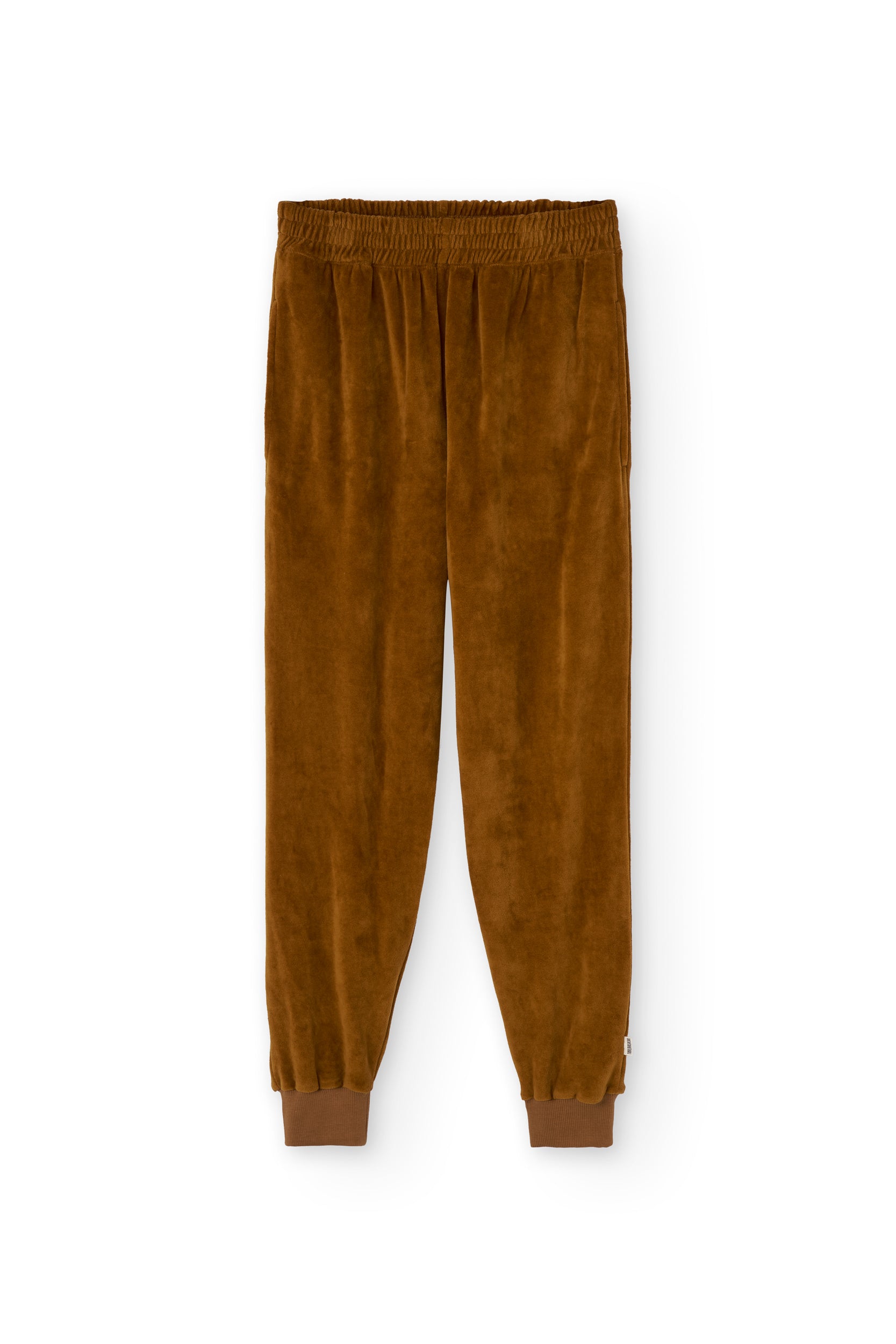 Organic Velvet Jogger in Terracotta
