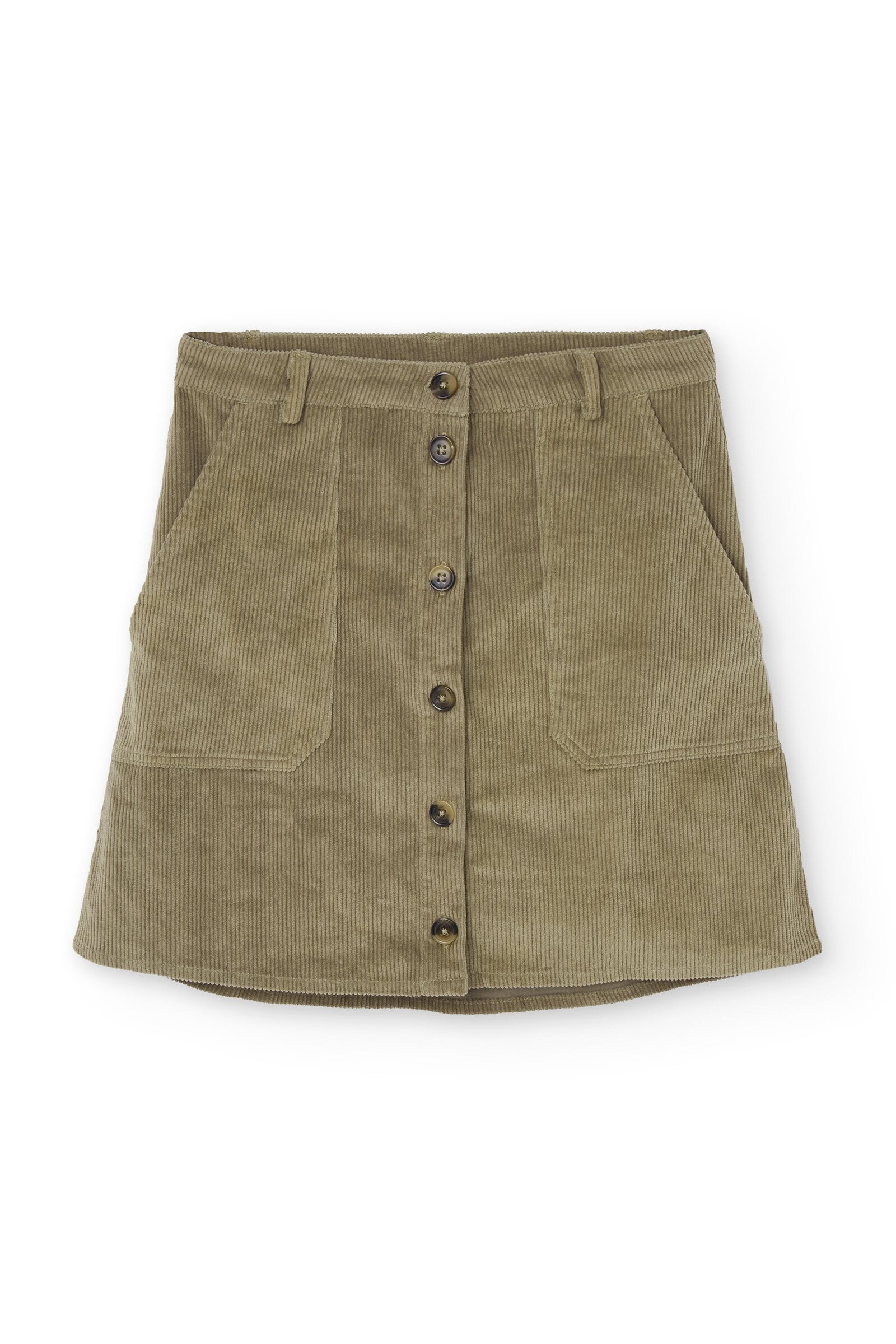 Organic vintage corduroy skirt in Green