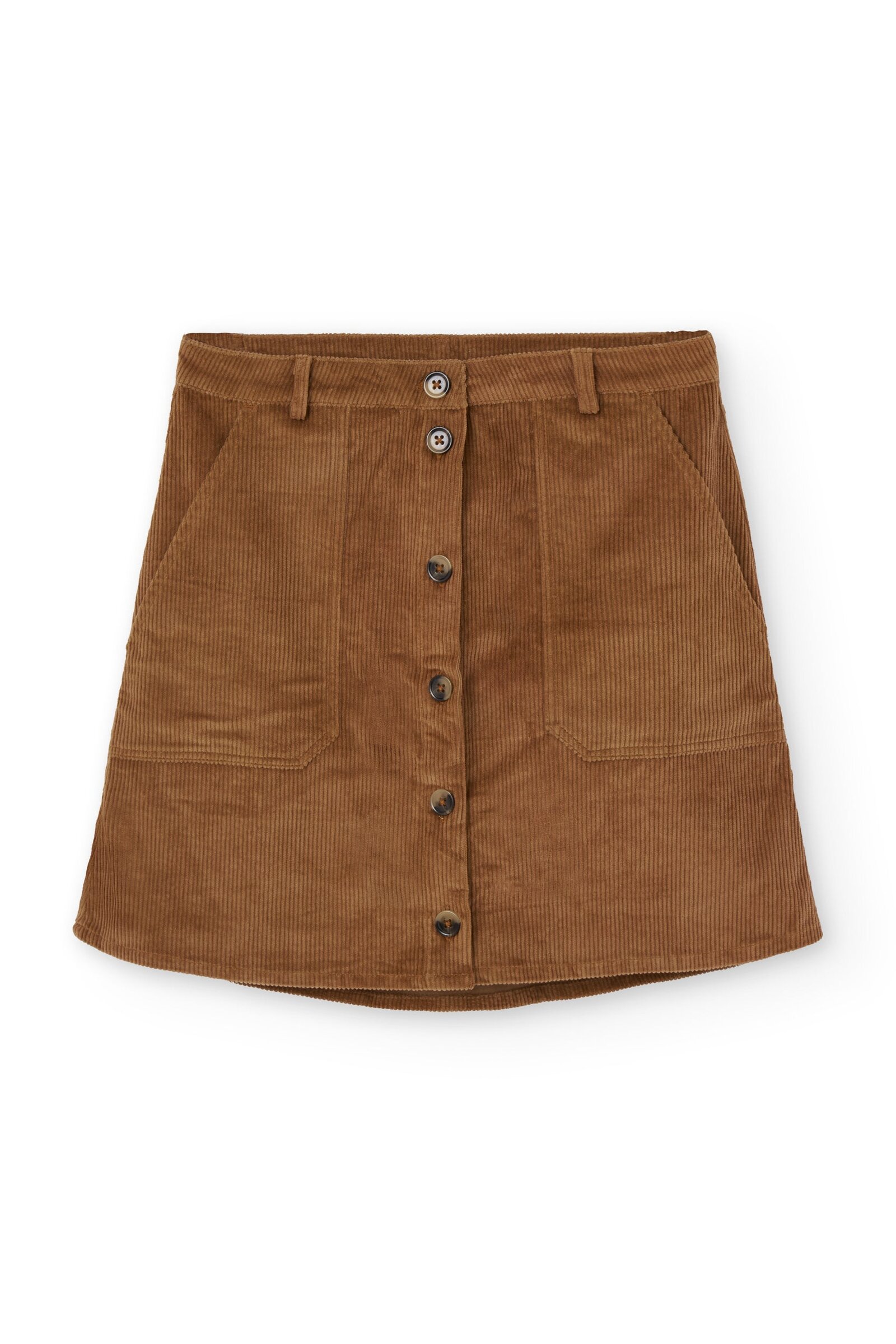 Organic vintage corduroy skirt in Terracotta