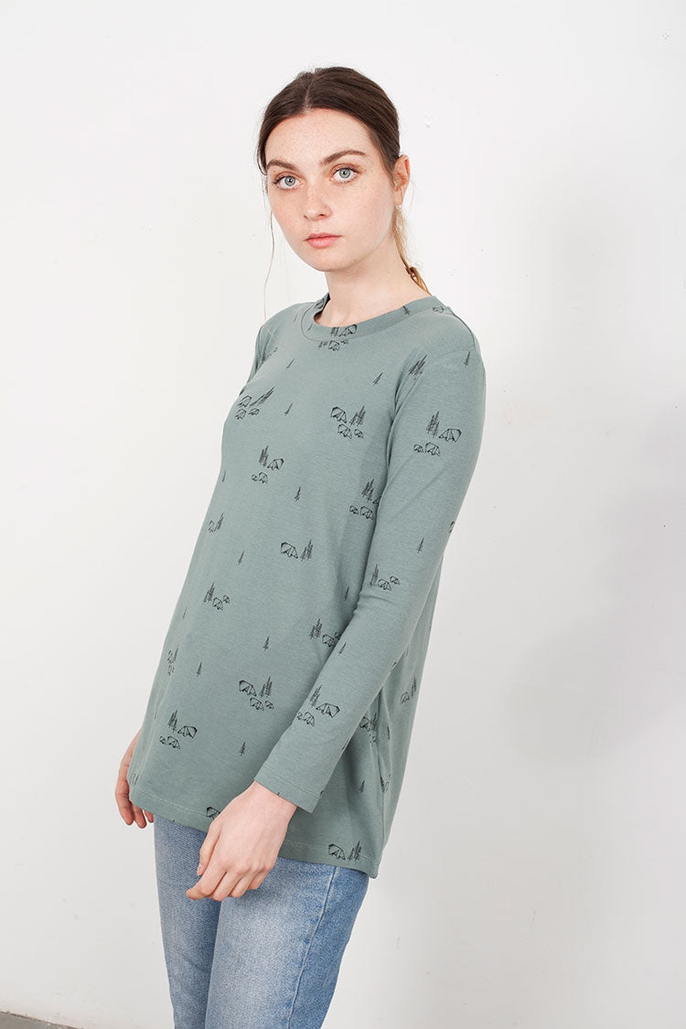 Origami print Louise Long sleeve T-Shirt