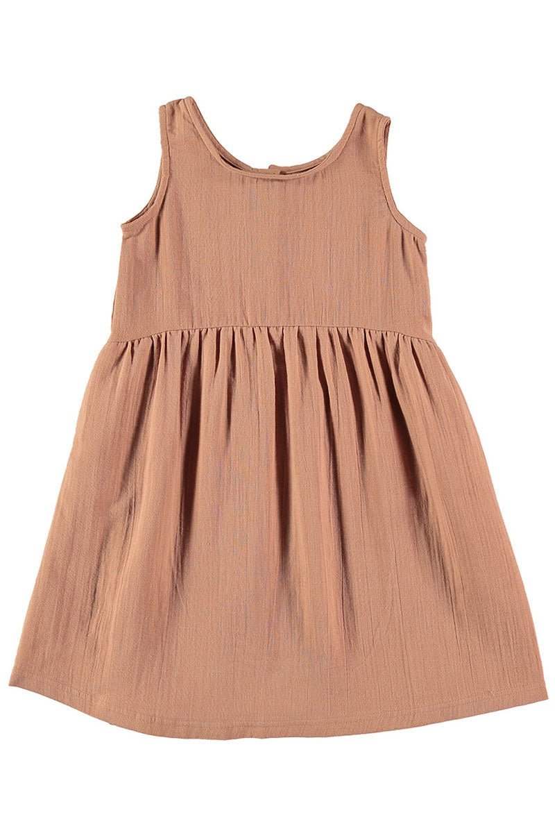 Reversible muslin dress in Nude