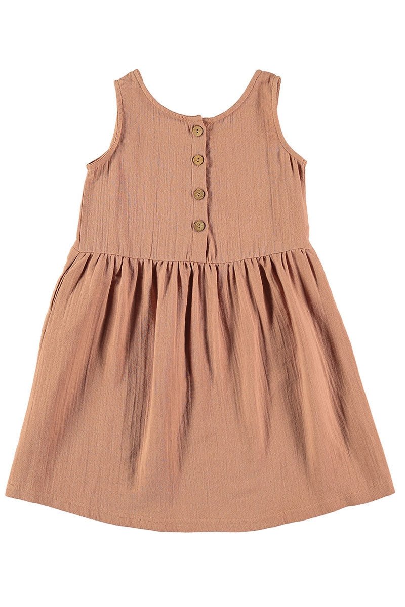 Reversible muslin dress in Nude - Imagen 2