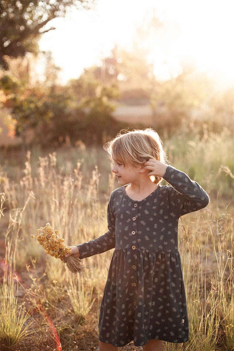 Sabrina oversize dress with dropped shoulders in blue - Imagen 5