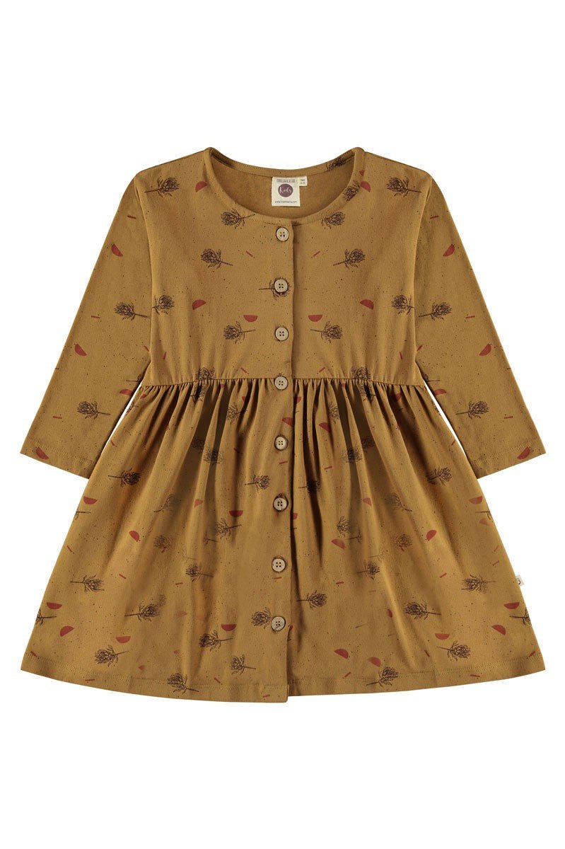 Sabrina oversize dress with dropped shoulders in mustard