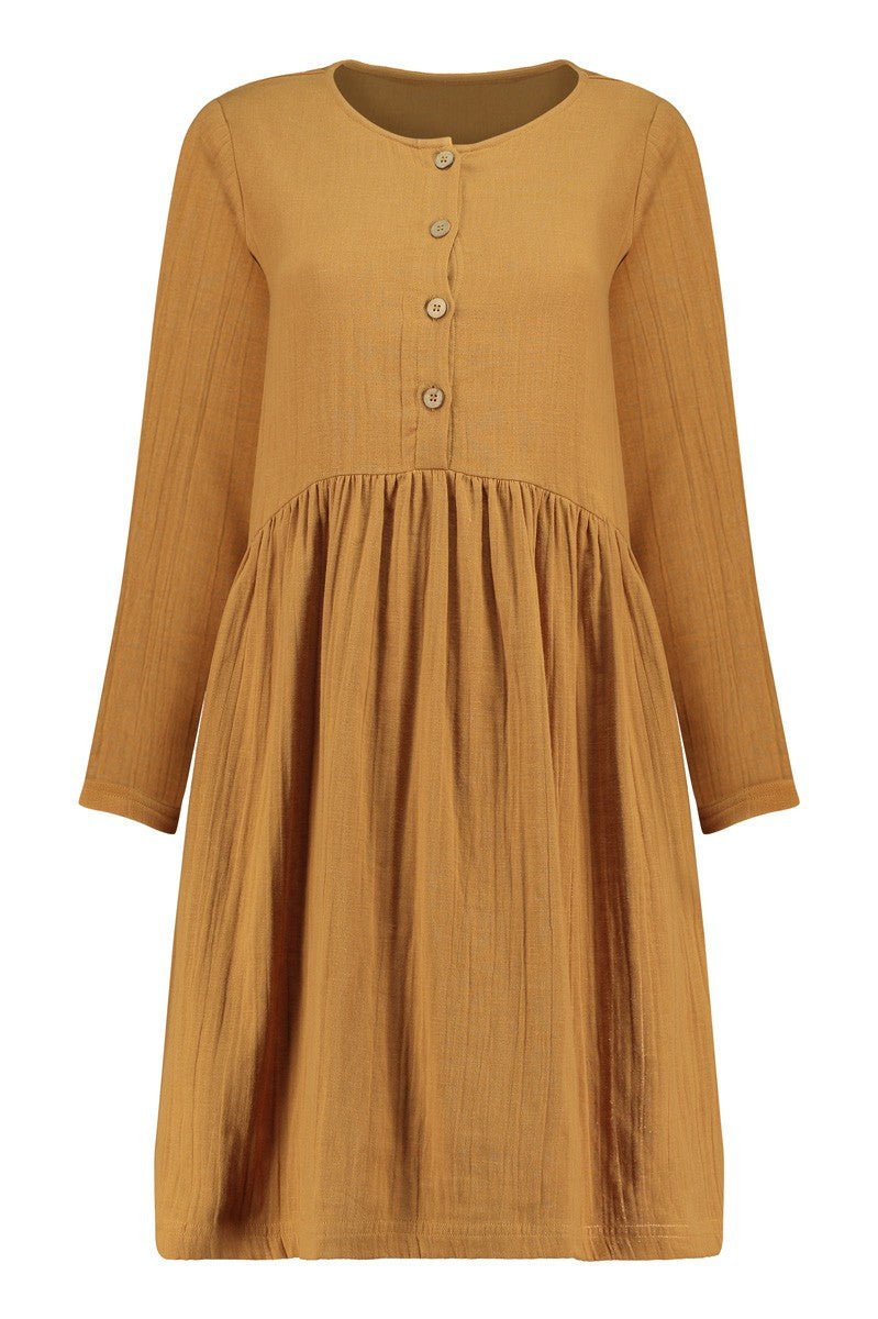 Sahar short dress in mustard