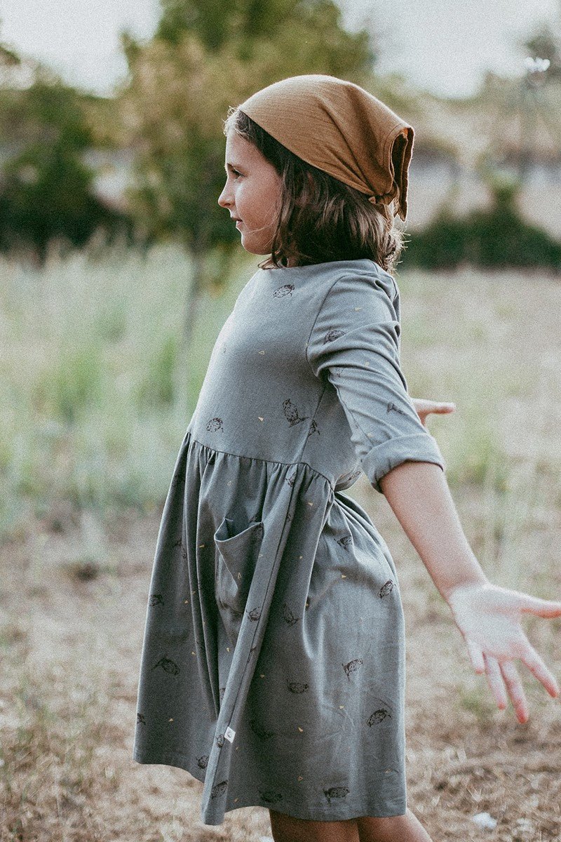 Sally oversize dress with pockets in green - Imagen 3