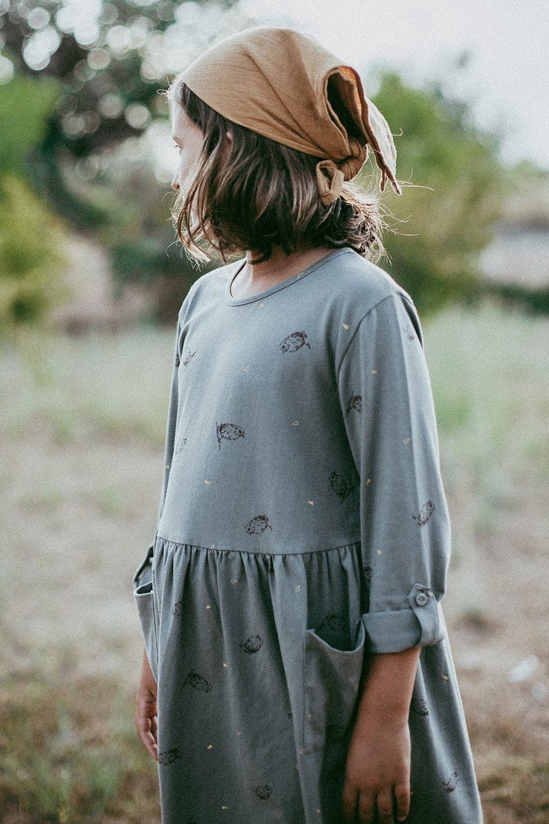 Sally oversize dress with pockets in green - Imagen 4