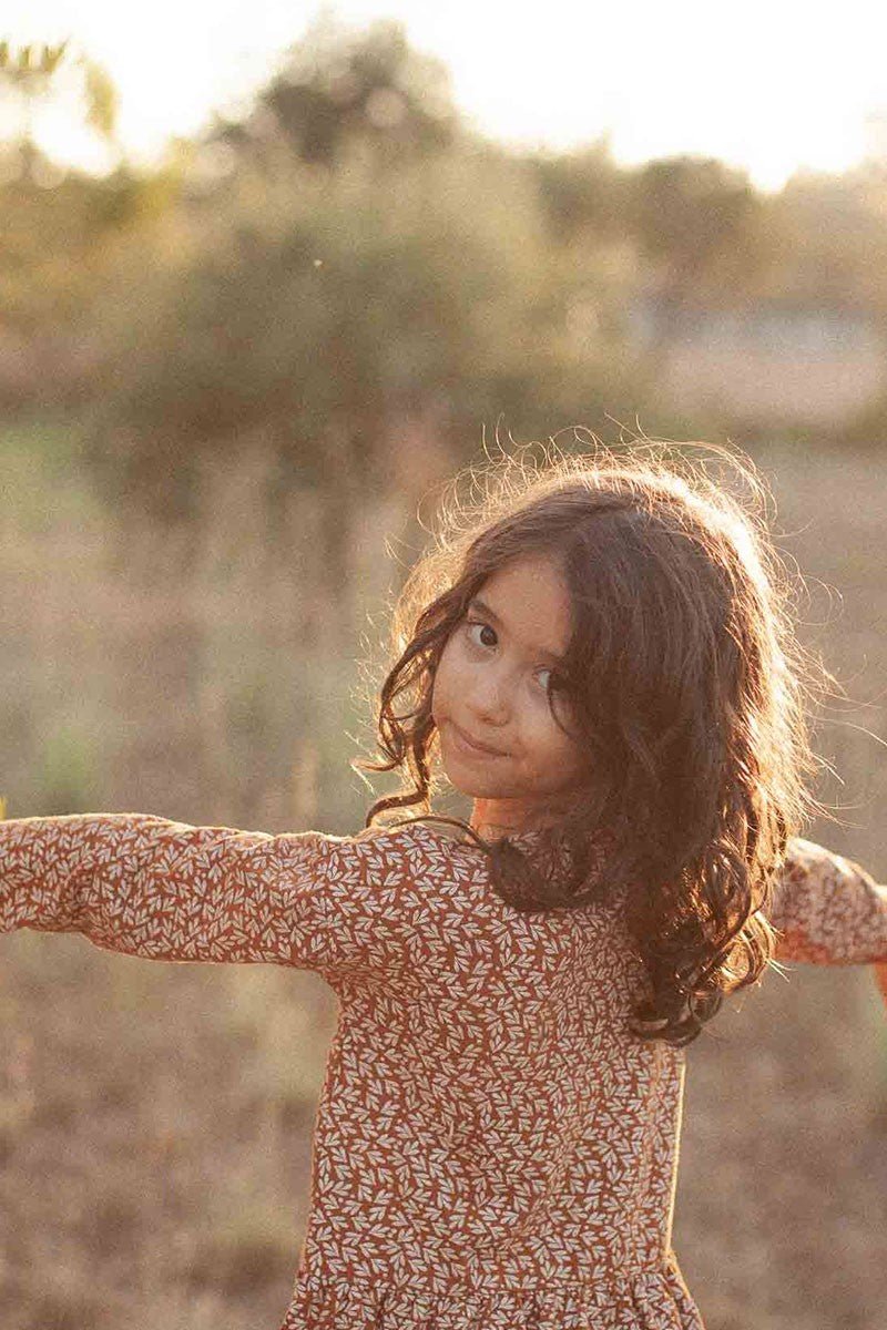 Sally oversize dress with pockets in terracotta - Imagen 4