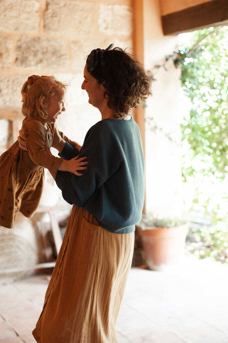 Saori short jumper in blue