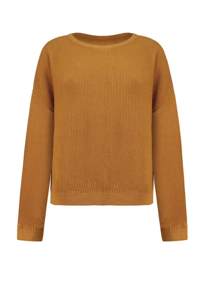 Saori short jumper in mustard