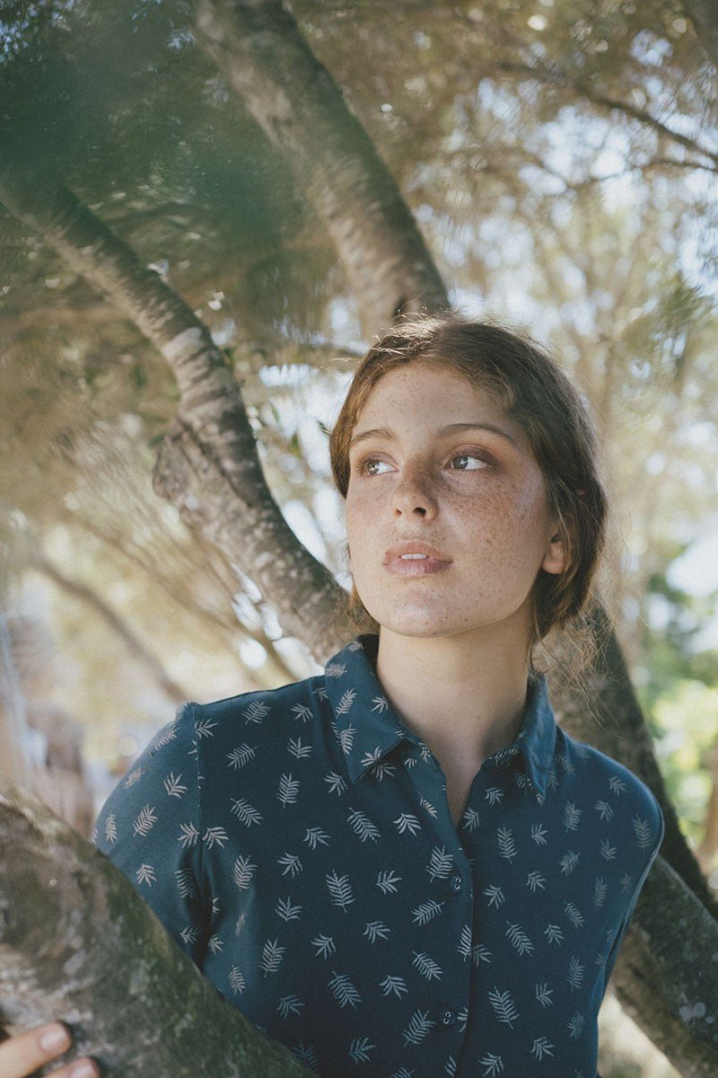 Scarlette shirt dress in blue - Imagen 4