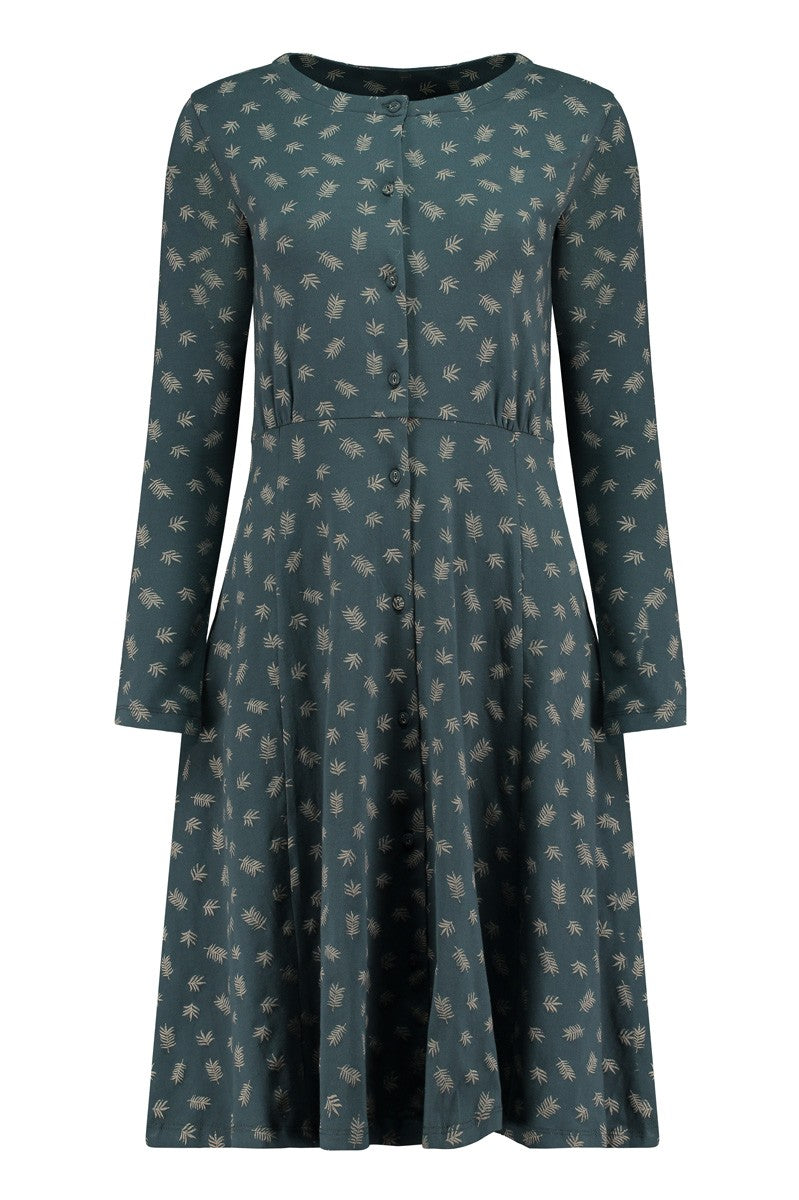 Selena dress round neckline blue