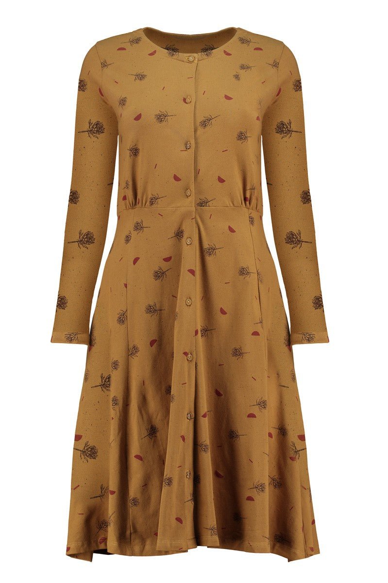 Selena dress round neckline mustard