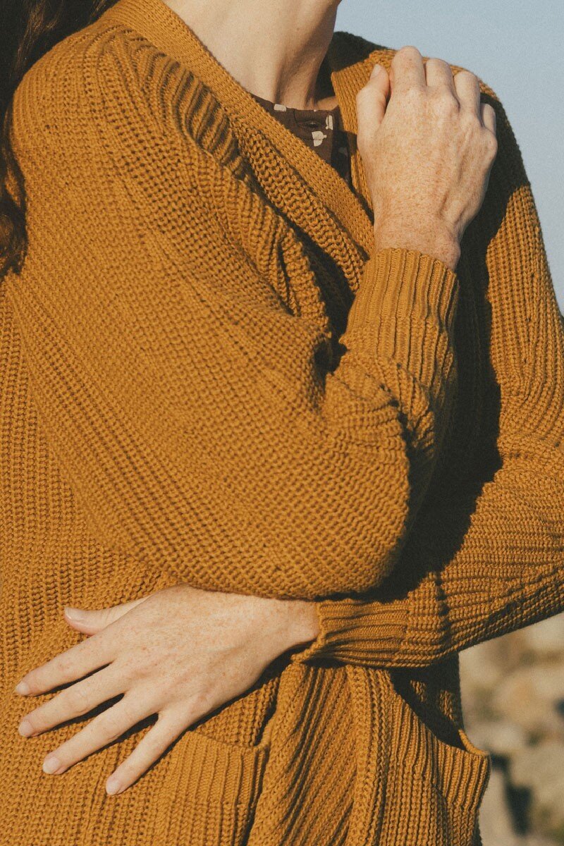 Shantal tricot cardigan in mustard