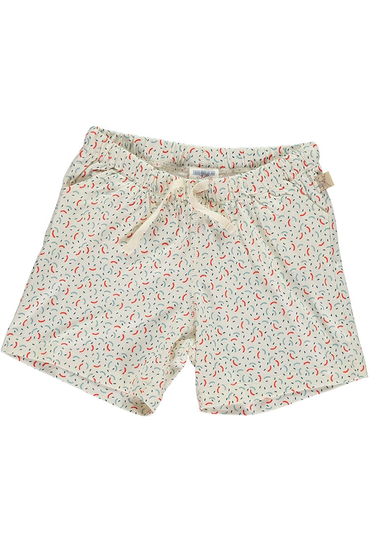 Short con bolsillo combinado estampado geométrico