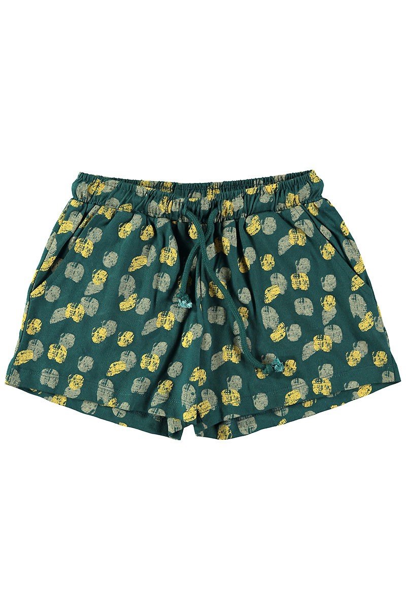 Shorts Blue Green Footprints Organic Cotton