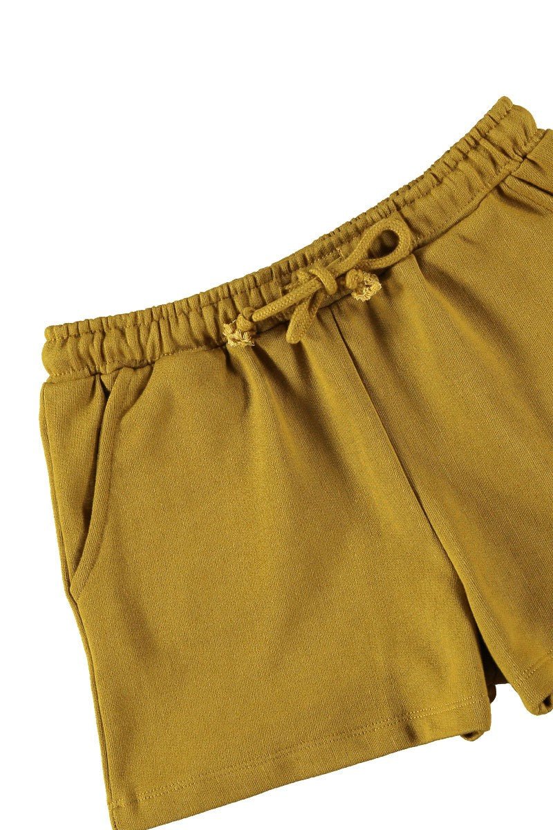 Shorts in mustard 100% organic cotton - Imagen 3