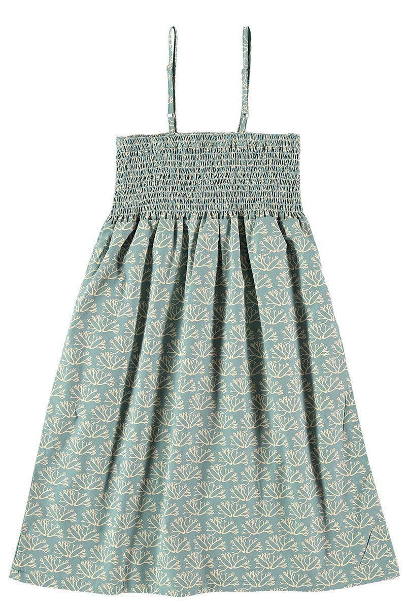 Smocked dress in blue - Imagen 2