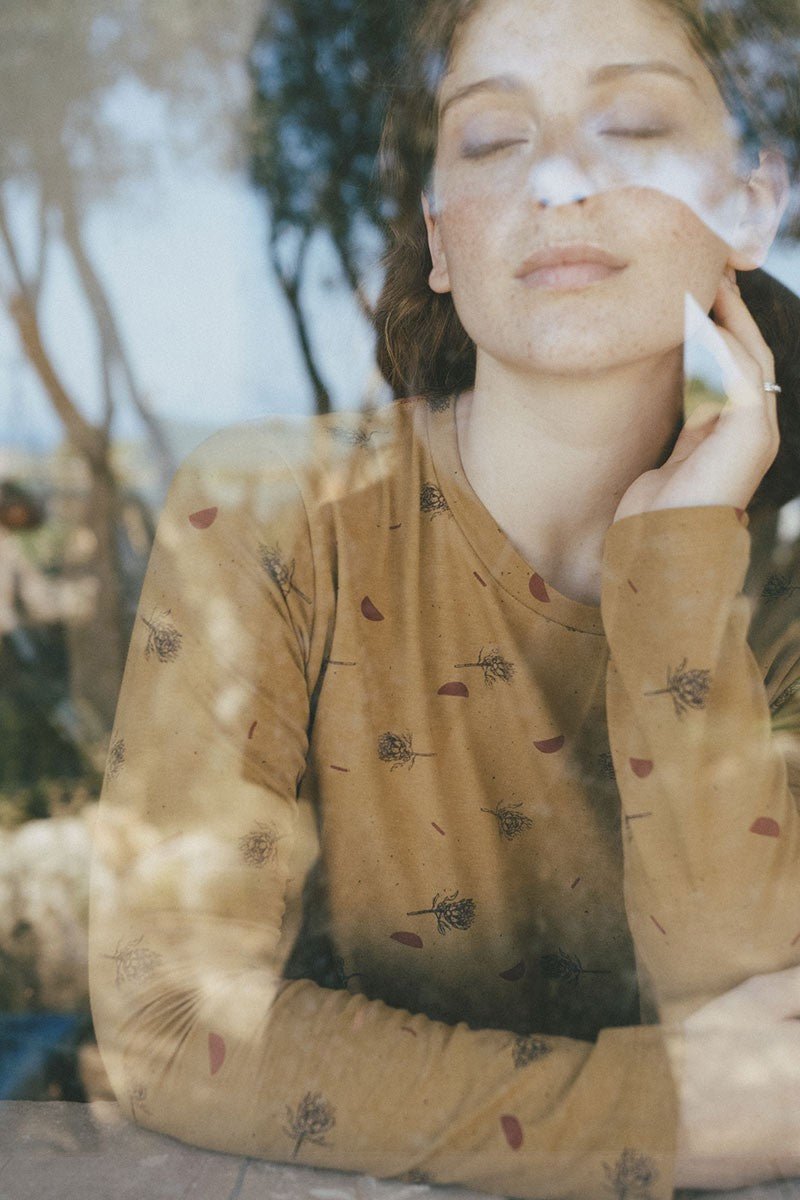 Sol evasé cut dress in mustard