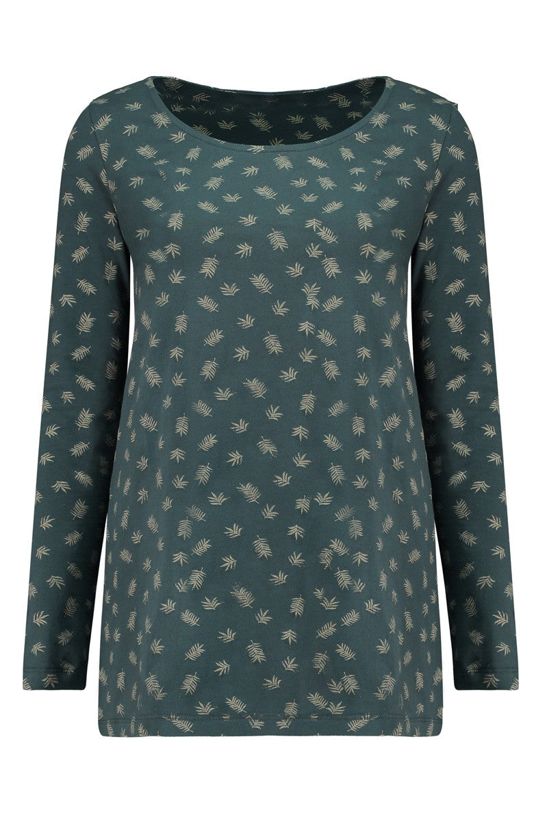 Suny evasé blouse in blue