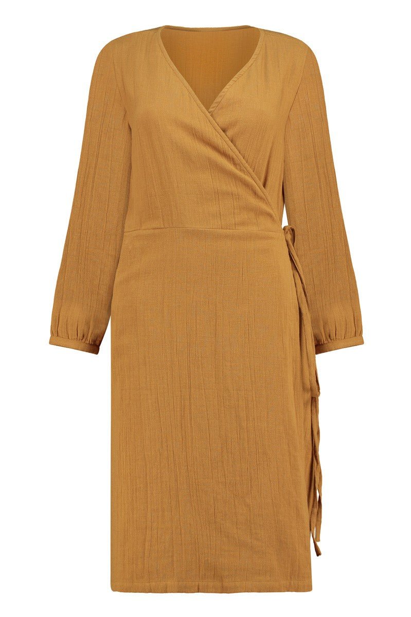 Susana Crossover dress in mustard