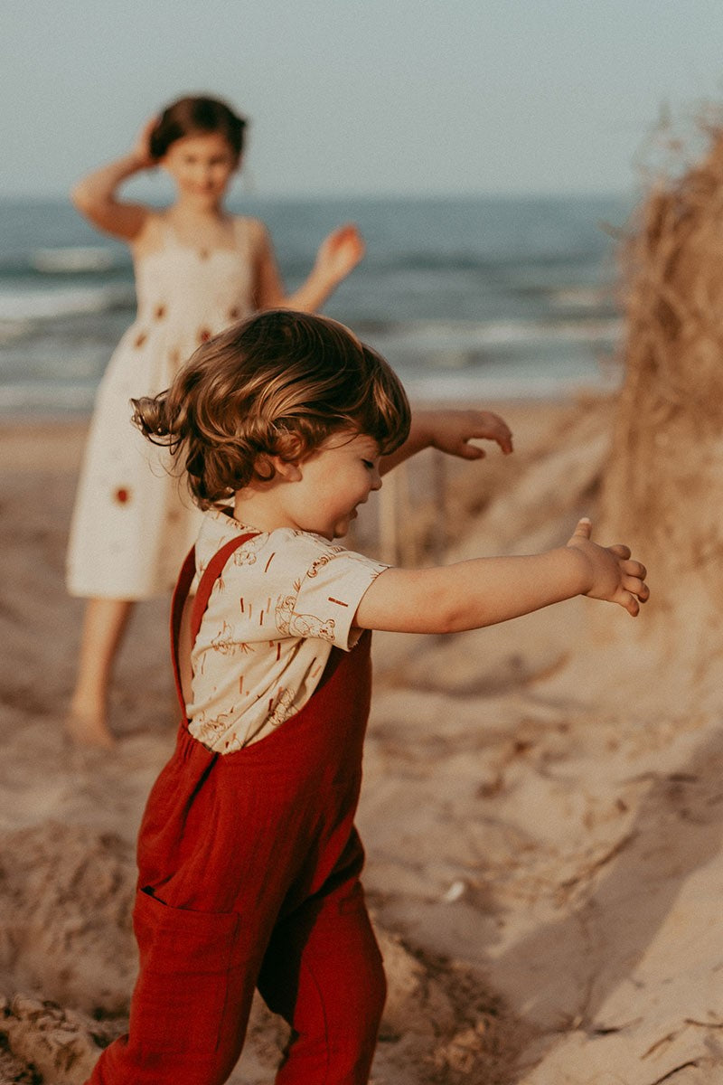 T-shirt unisex in beige - Imagen 3