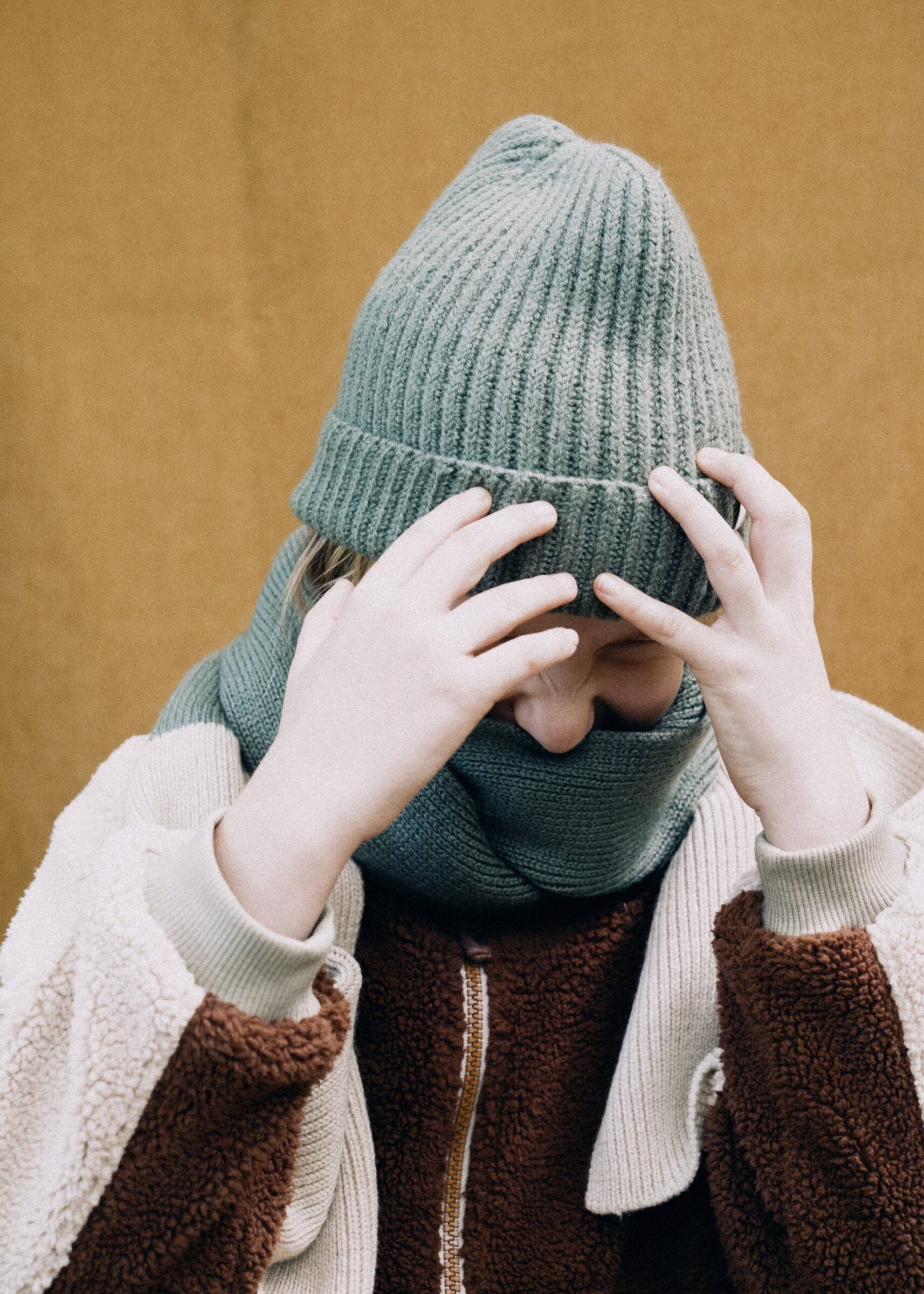 Tao chunky wool beanie in green - Imagen 4