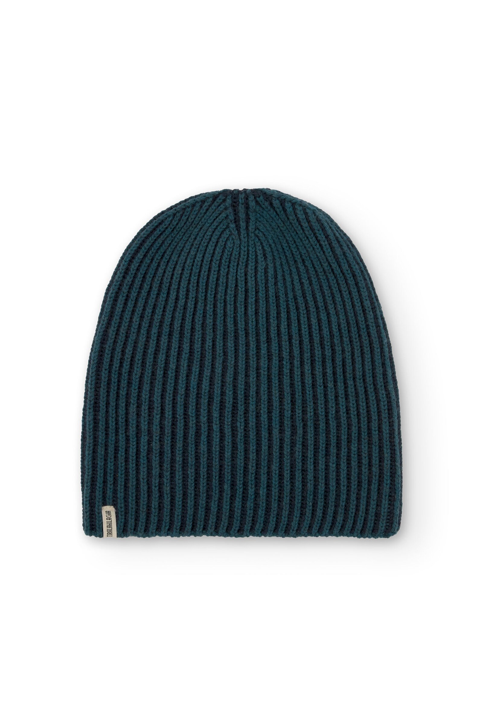 Tao chunky wool beanie in two-tone blue - Imagen 2