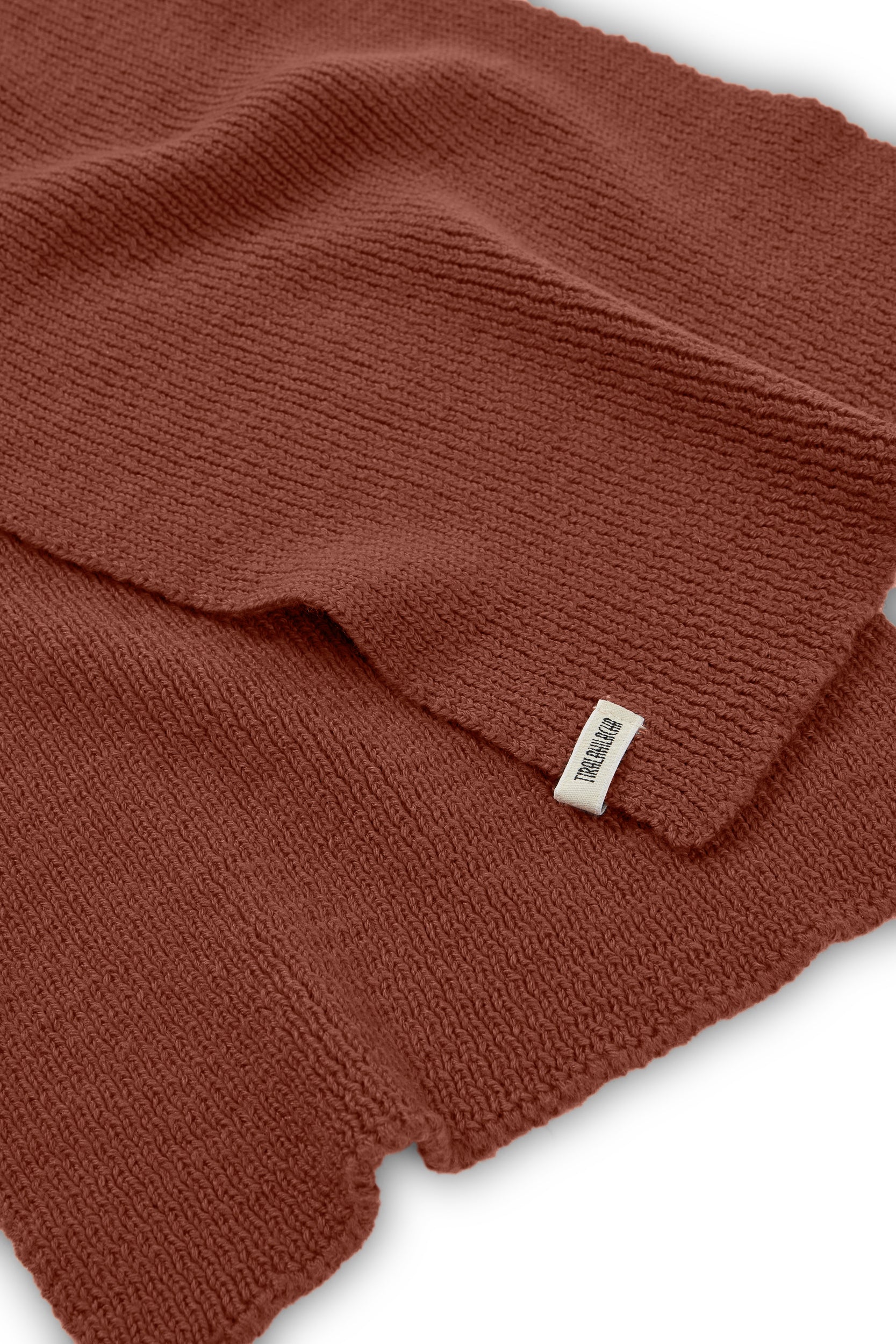 Tayo chunky wool scarf in red - Imagen 6