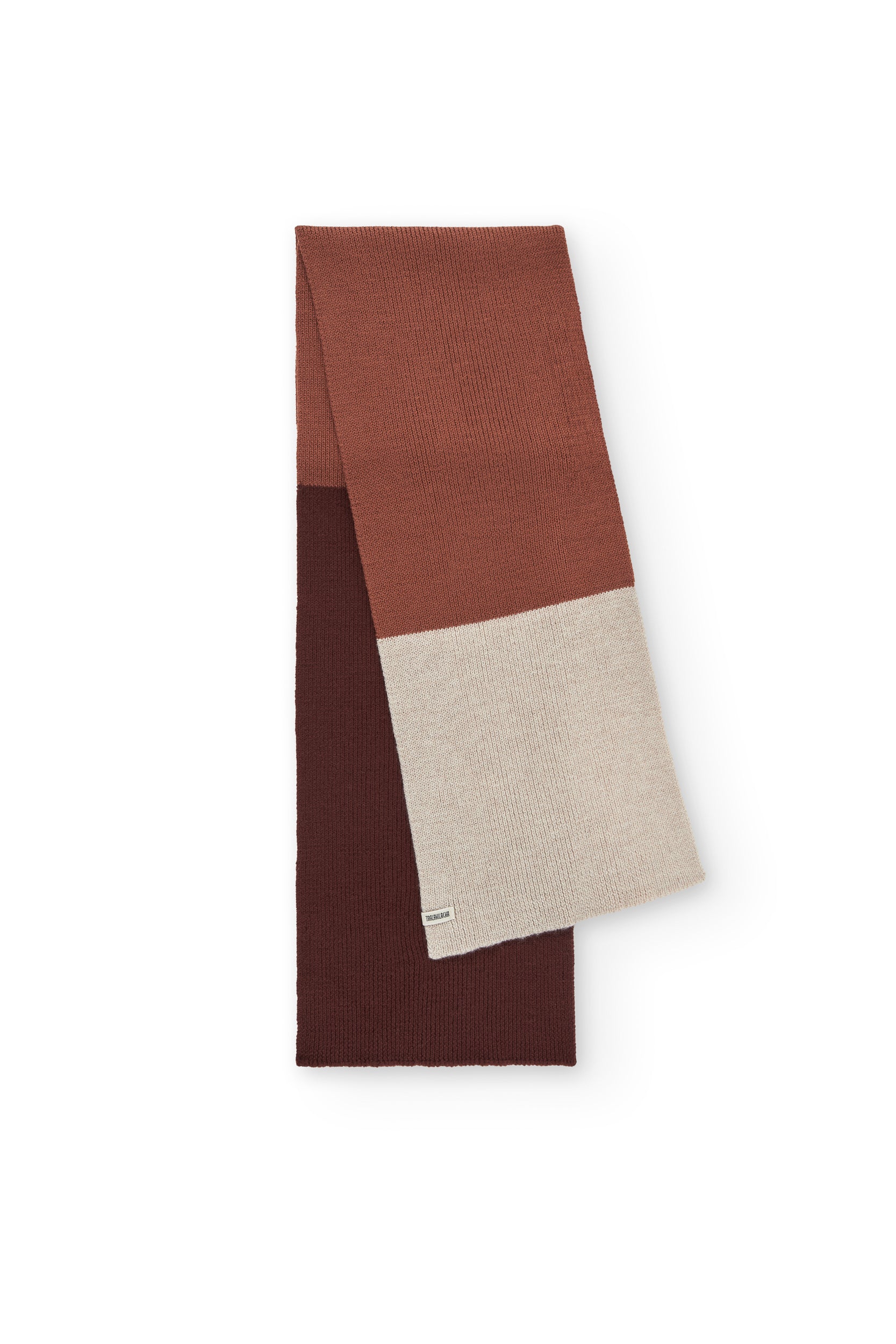 Tayo chunky wool scarf in three-tone blue