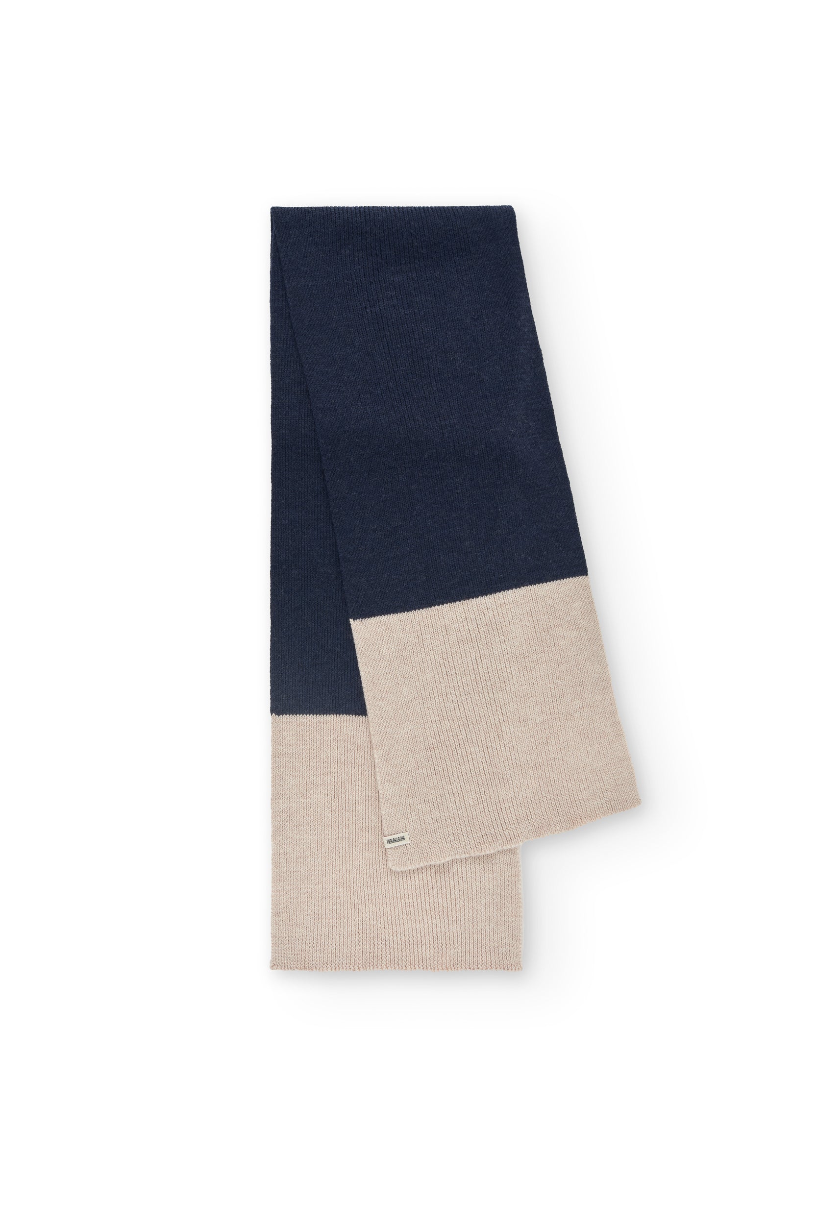 Tayo chunky wool scarf in two-tone blue