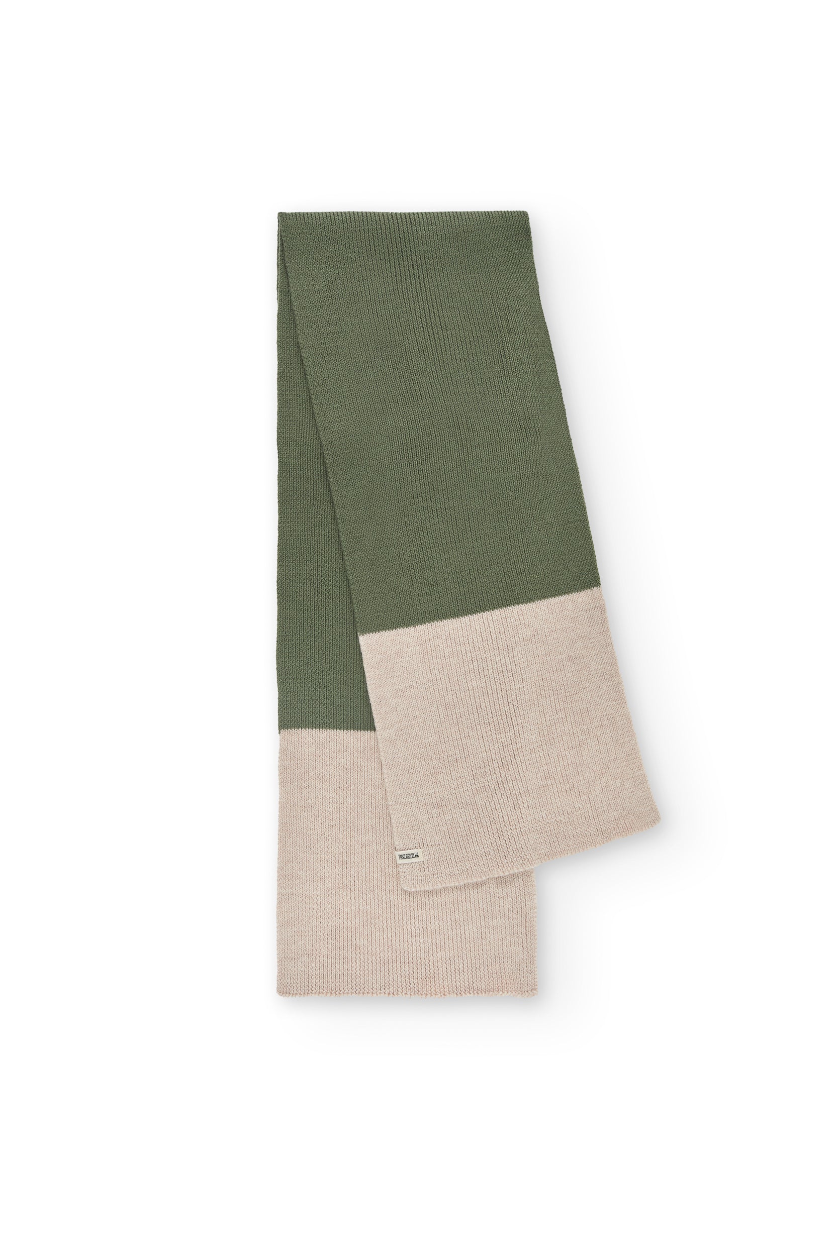 Tayo chunky wool scarf in two-tone green