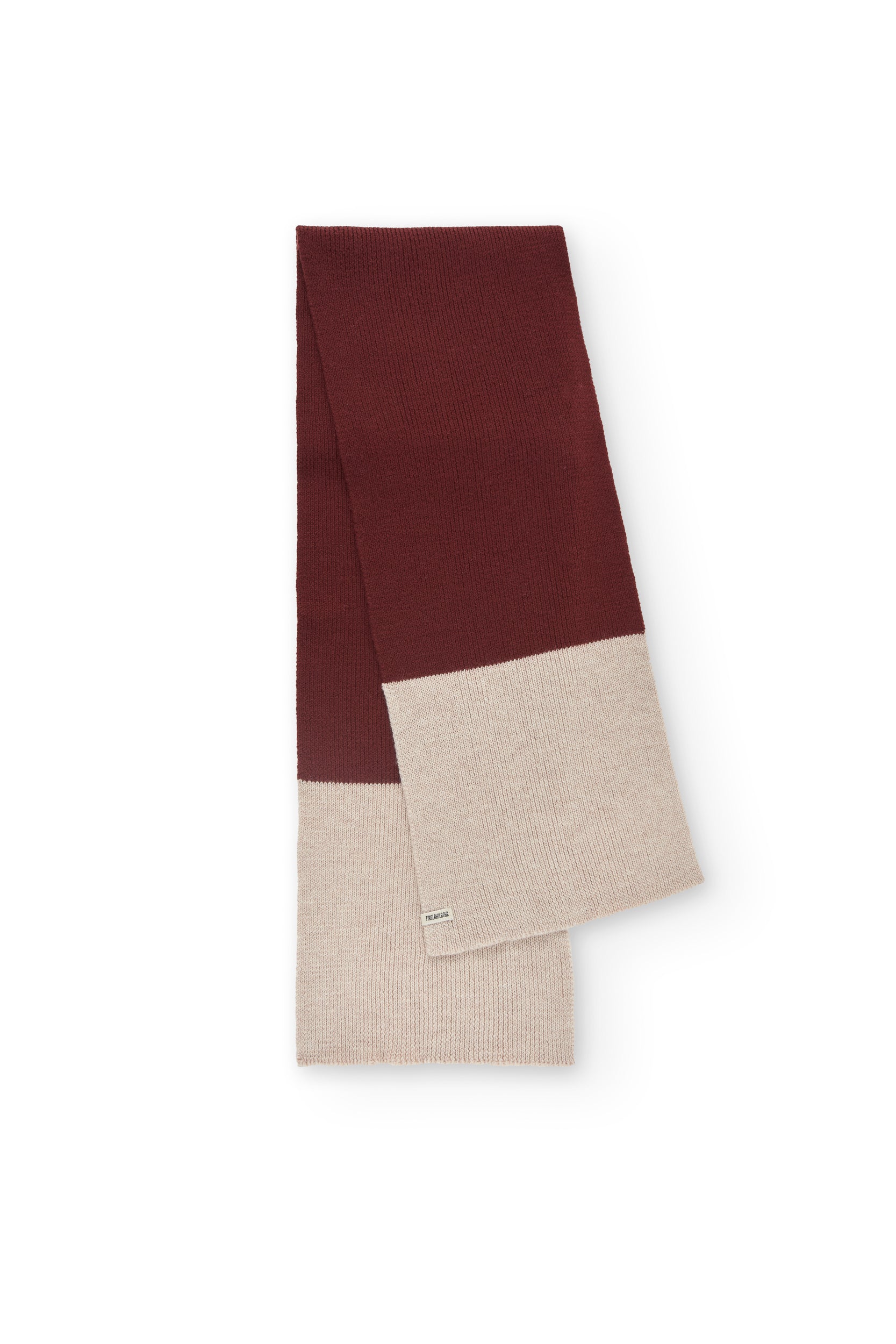 Tayo chunky wool scarf in two-tone red