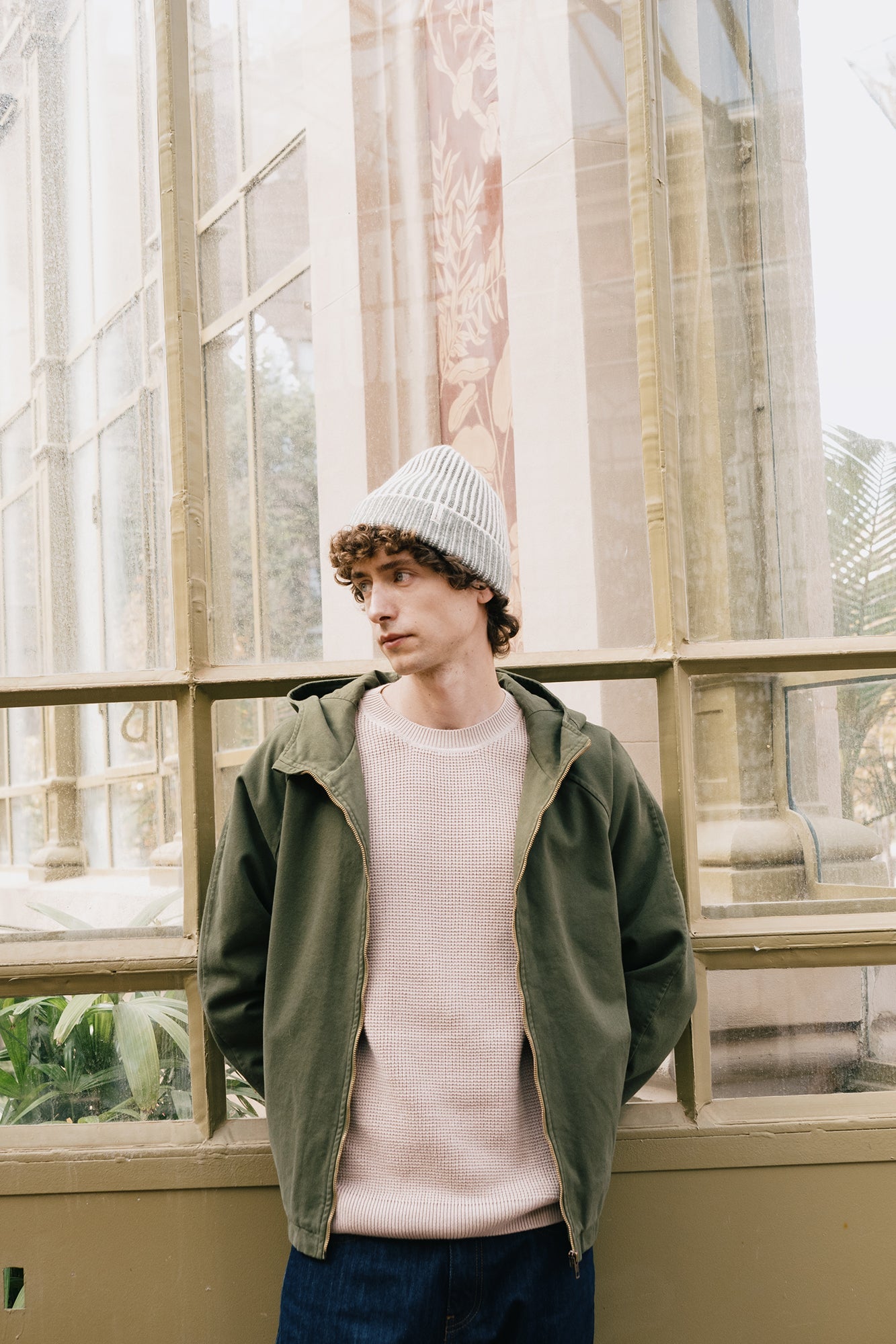 Tensel Jacket Organic Cotton in Olive Green - Imagen 5